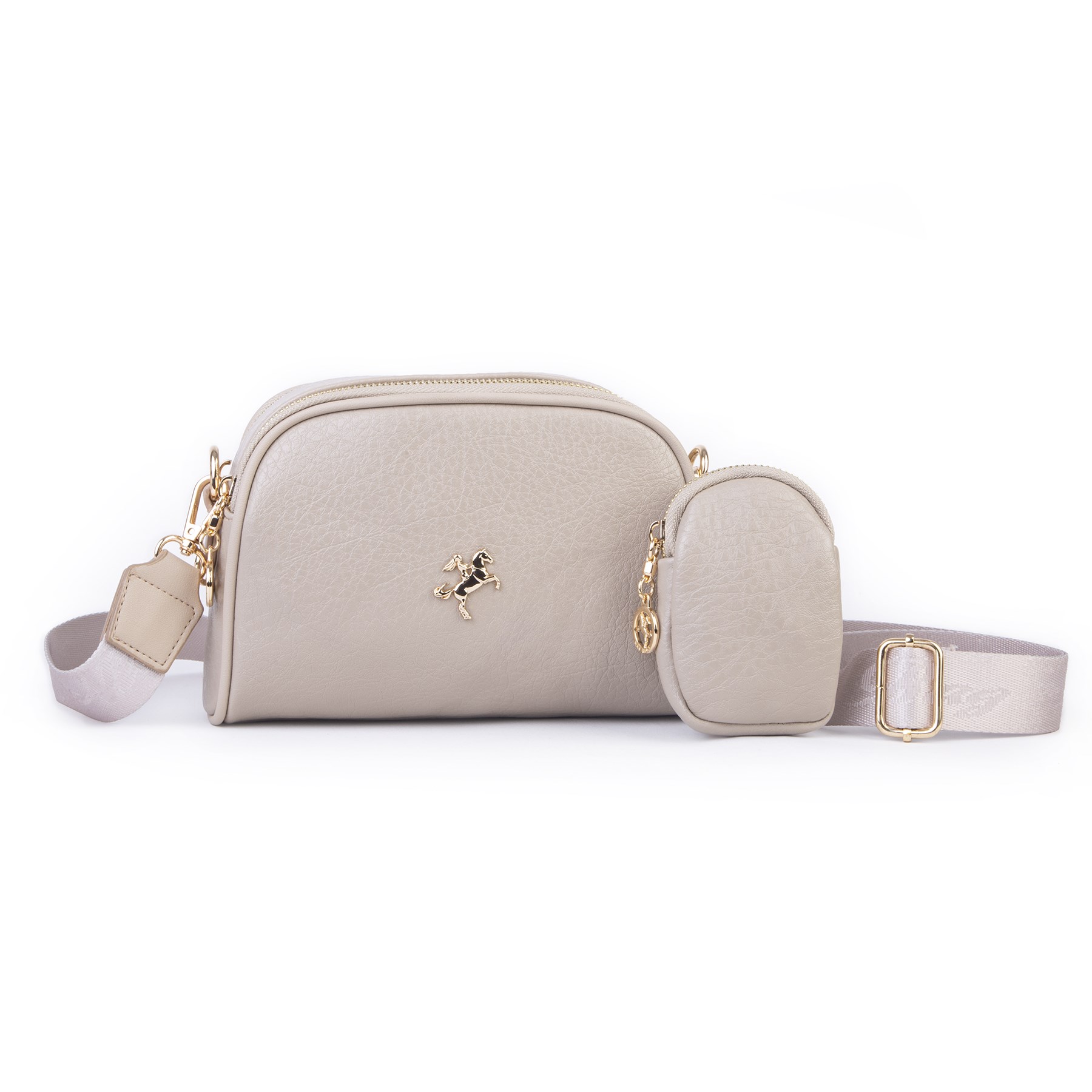 Nas Bag Kadın Mini Cüzdanlı Omuz ve Çapraz Çanta Kum Victoria