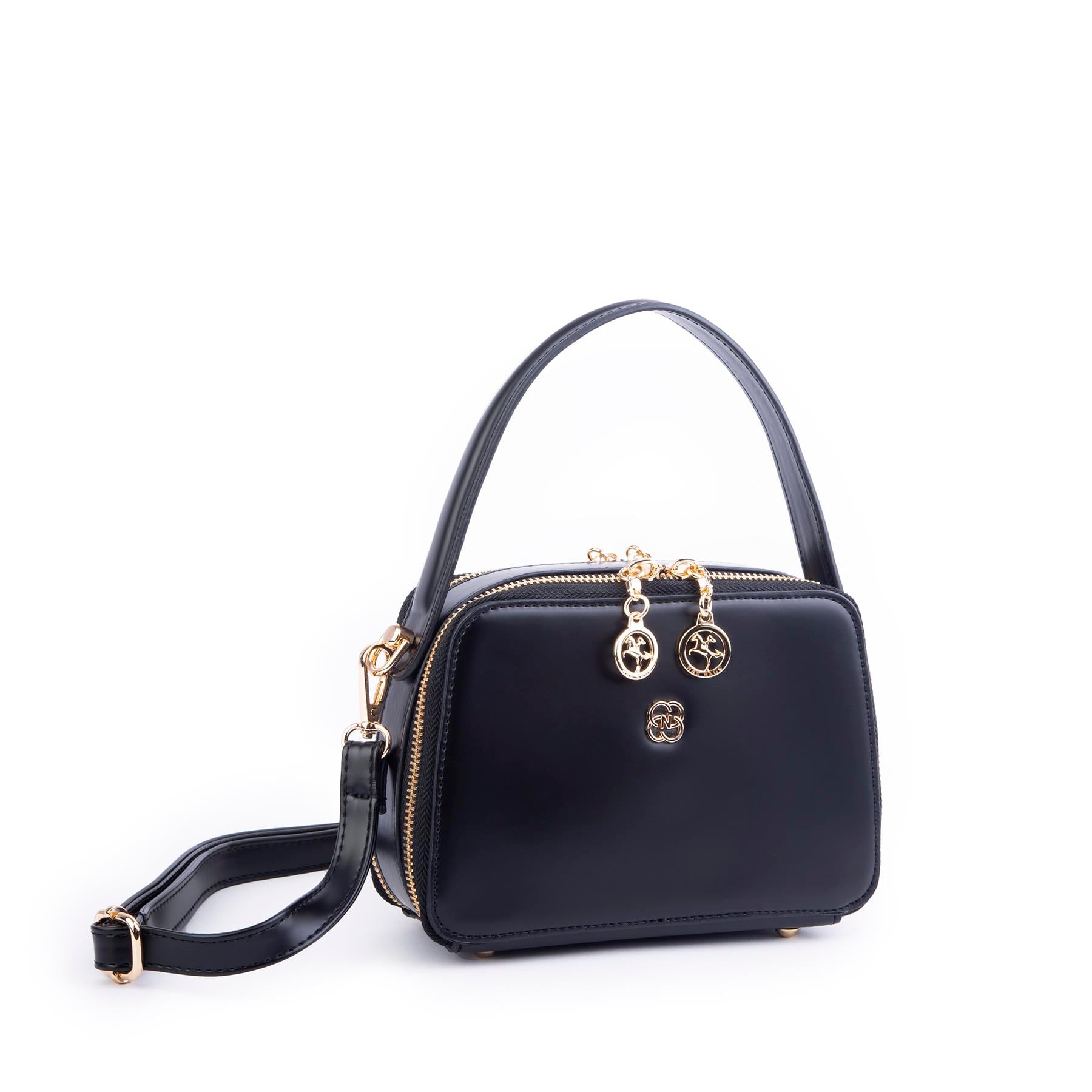 Nas Bag Kadın Mini El ve Çapraz Çanta Siyah  (en:20 boy :15)