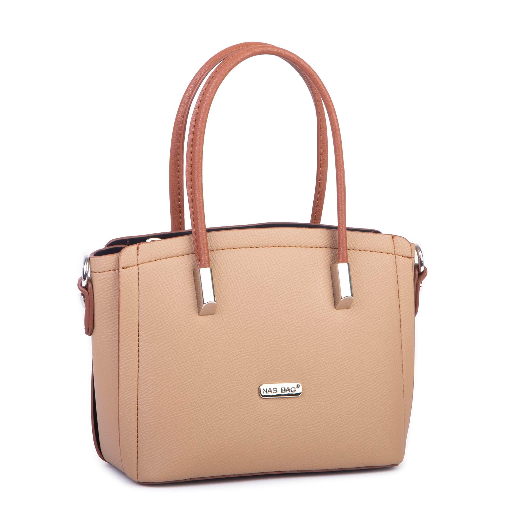 Nas Bag Kadın Mini El ve Çapraz Çanta Kum  Taba