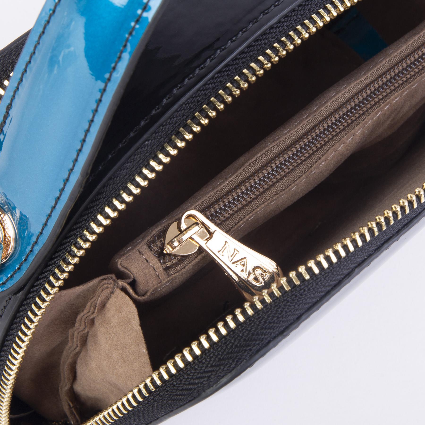 Nas Bag Kadın Mini El ve Çapraz Çanta Lacivert Dumanlı (en:20 boy :15)