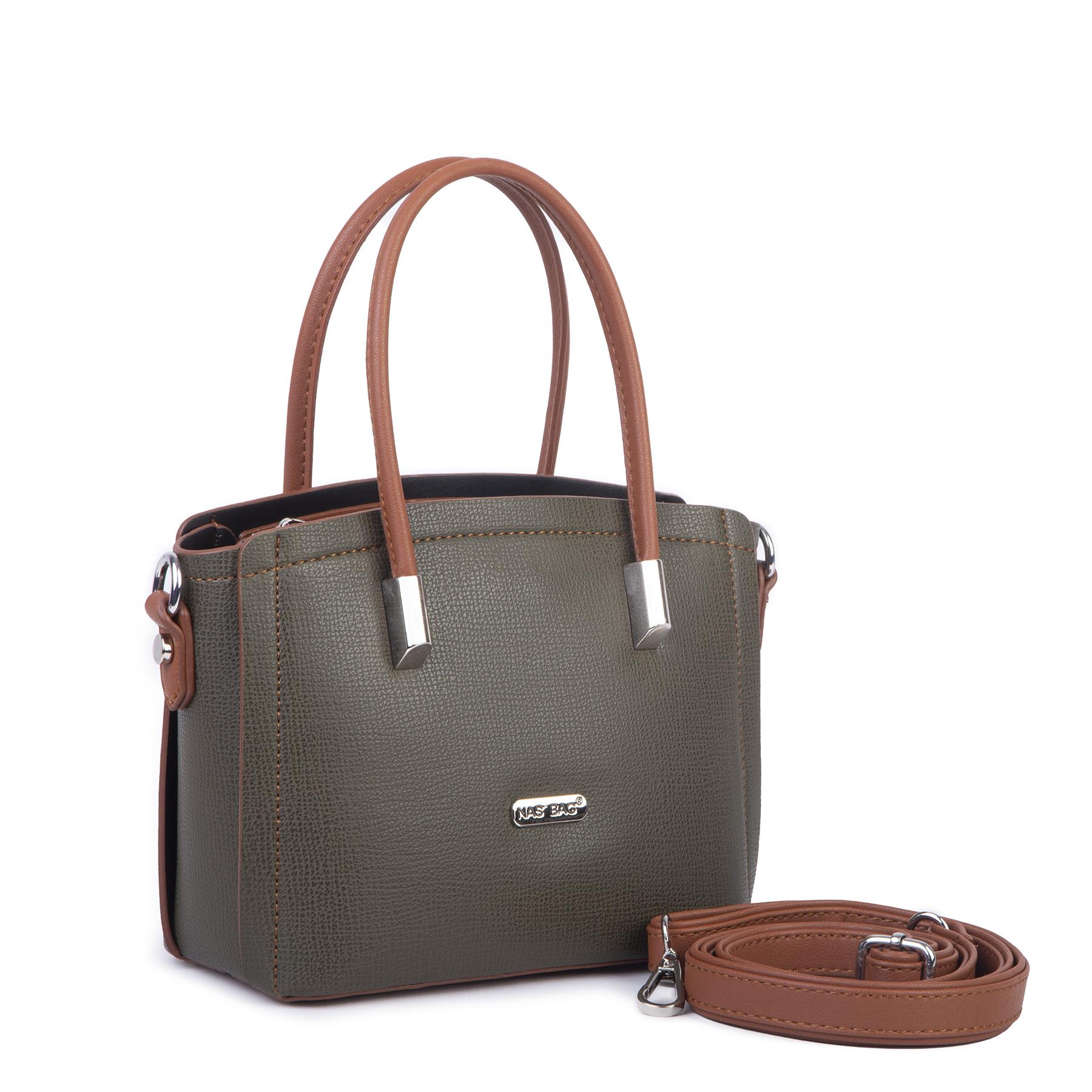 Nas Bag Kadın Mini El ve Çapraz Çanta Yeşil Taba