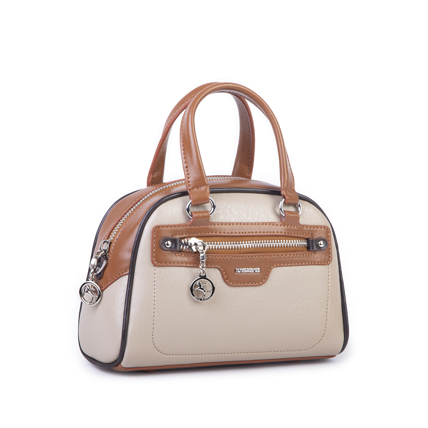 Nas Bag Kadın Mini El ve Çapraz Çanta Kum Taba Kahve Victoria
