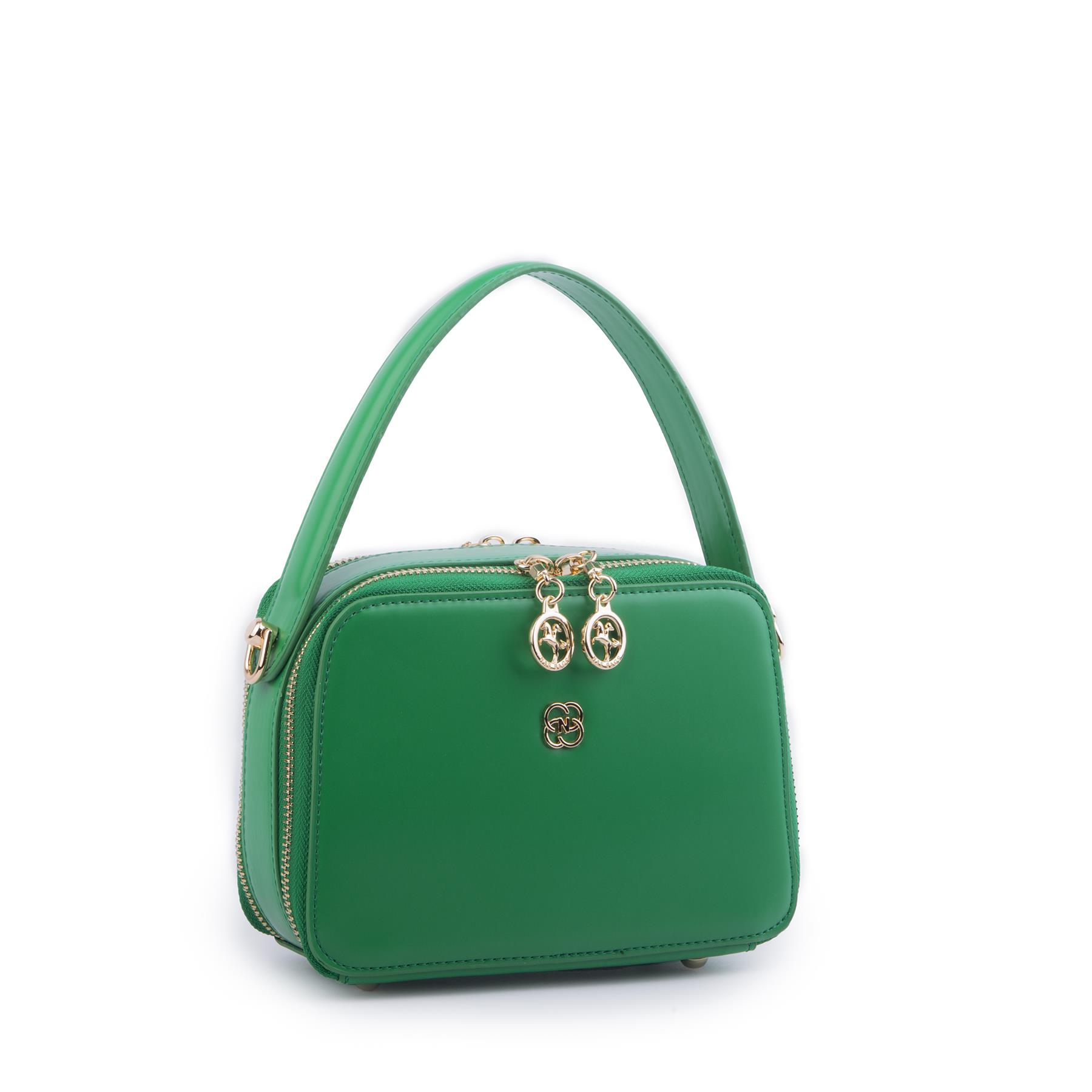 Nas Bag Kadın Mini El ve Çapraz Çanta Çim Yeşili  (en:20 boy :15)