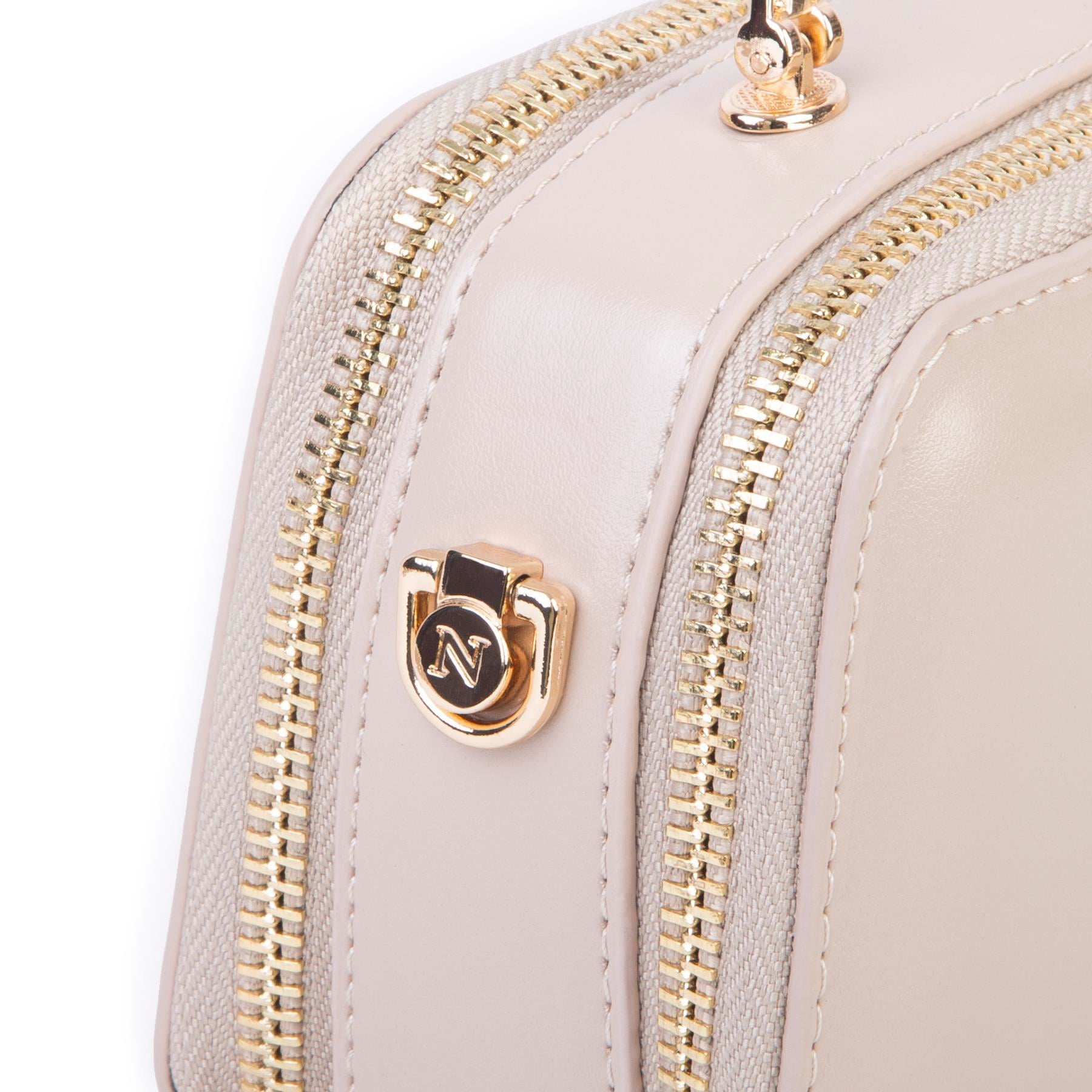 Nas Bag Kadın Mini El ve Çapraz Çanta Kum  (en :18 cm  boy:10 cm) 