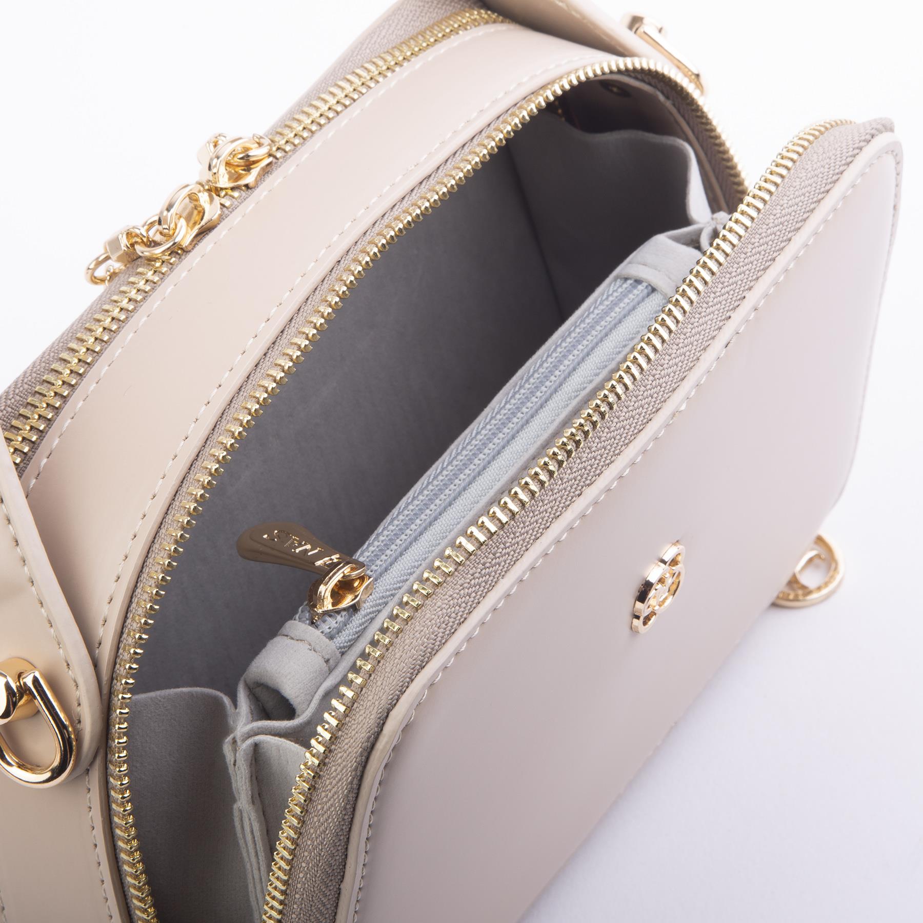 Nas Bag Kadın Mini El ve Çapraz Çanta Kum (en:20 boy :15)