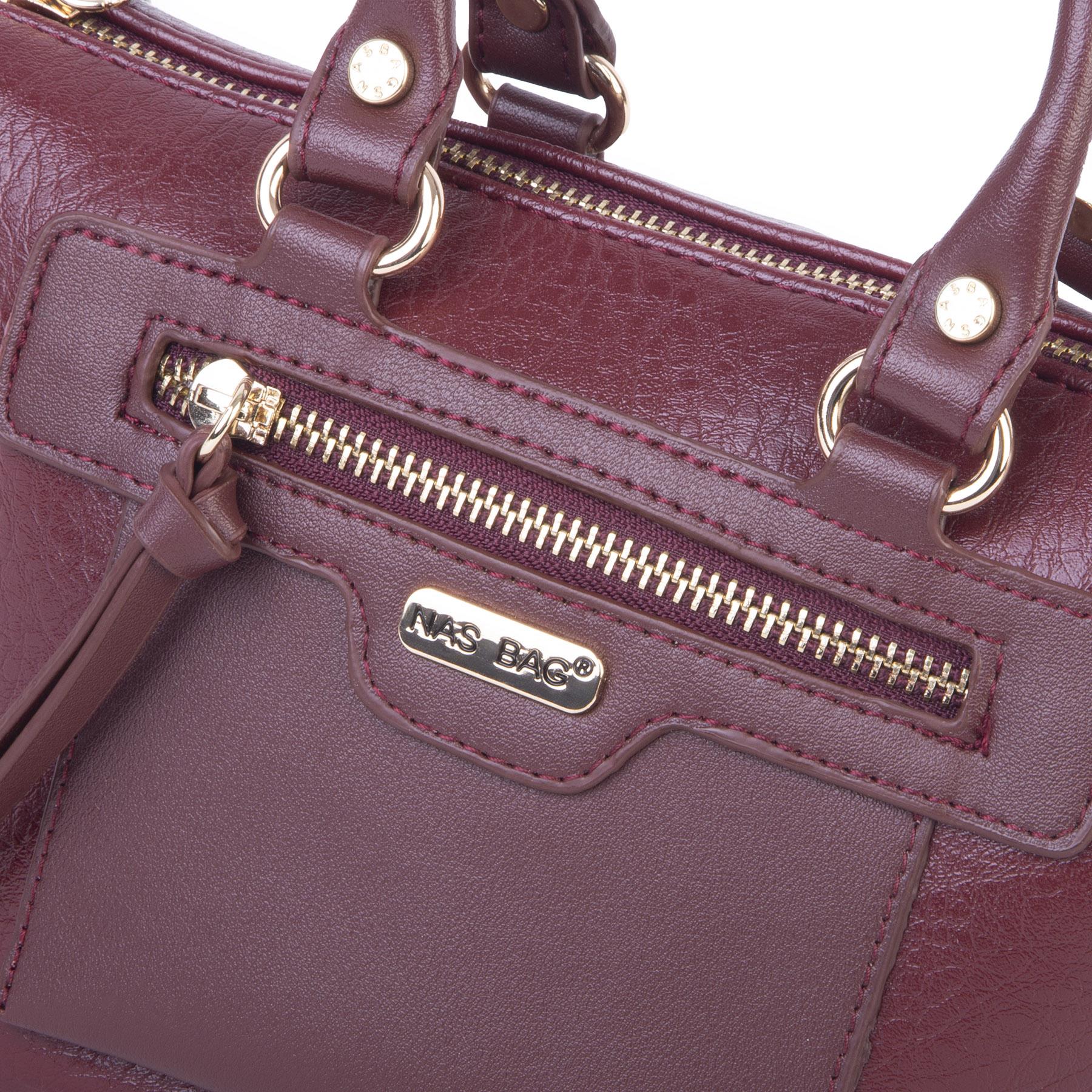 Nas Bag Kadın Mini El ve Postacı Çantası Bordo Victoria