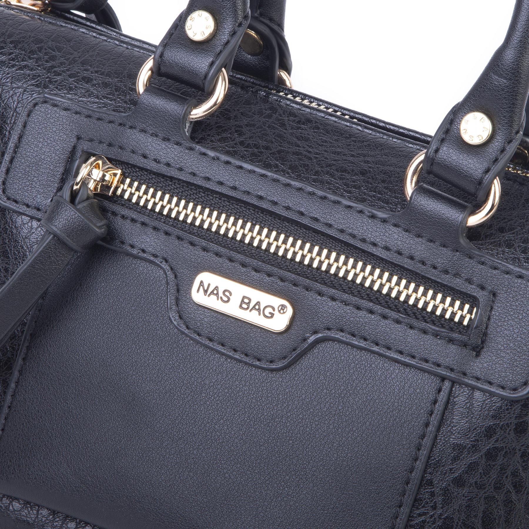 Nas Bag Kadın Mini El ve Postacı Çantası Siyah Victoria