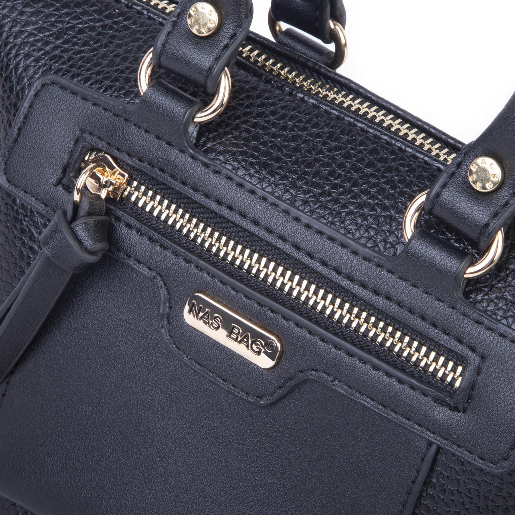 Nas Bag Kadın Mini El ve Postacı Çantası Siyah Lopez 