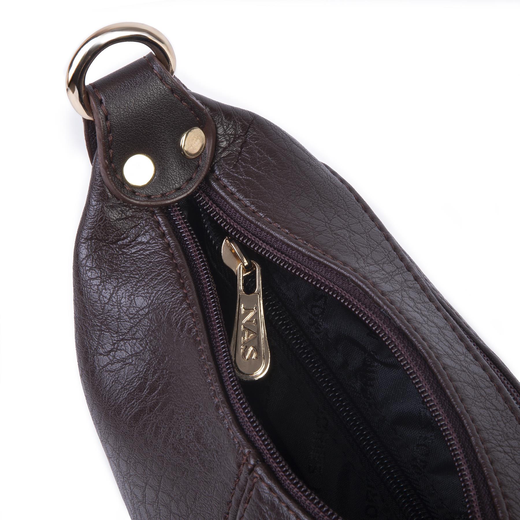 Nas Bag Kadın Mini Omuz ve Çapraz Çanta Örgülü Askılı (en: 23 cm , boy: 14 cm)Kahve Victoria