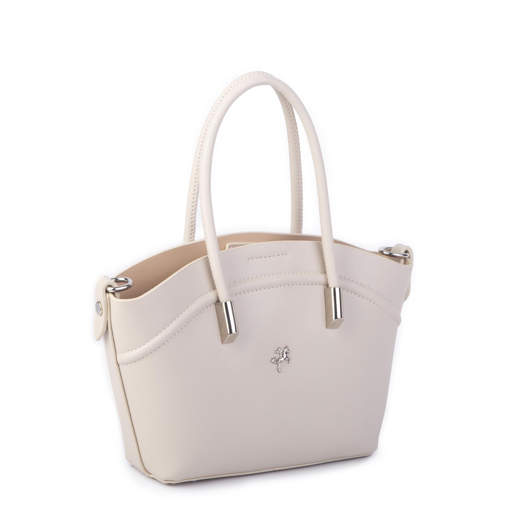Nas Bag Kadın Mini Sepet Çanta El ve Çapraz Çanta Kum  Golf  ( 20x18cm)