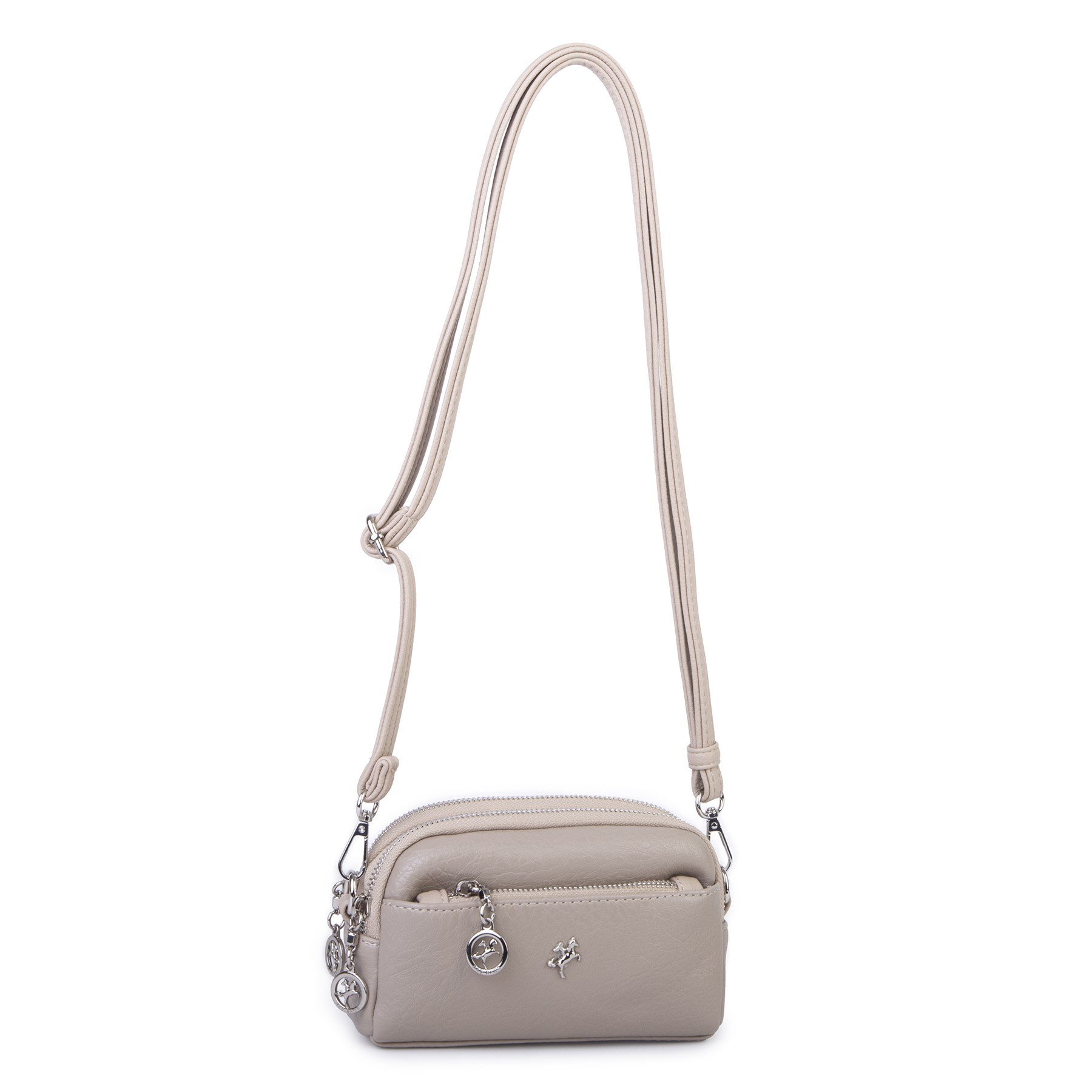 Nas Bag Kadın Mini Spor Şık Günlük Postacı Çapraz Çanta (en 18 cm , boy 10 cm ) Kum Victoria