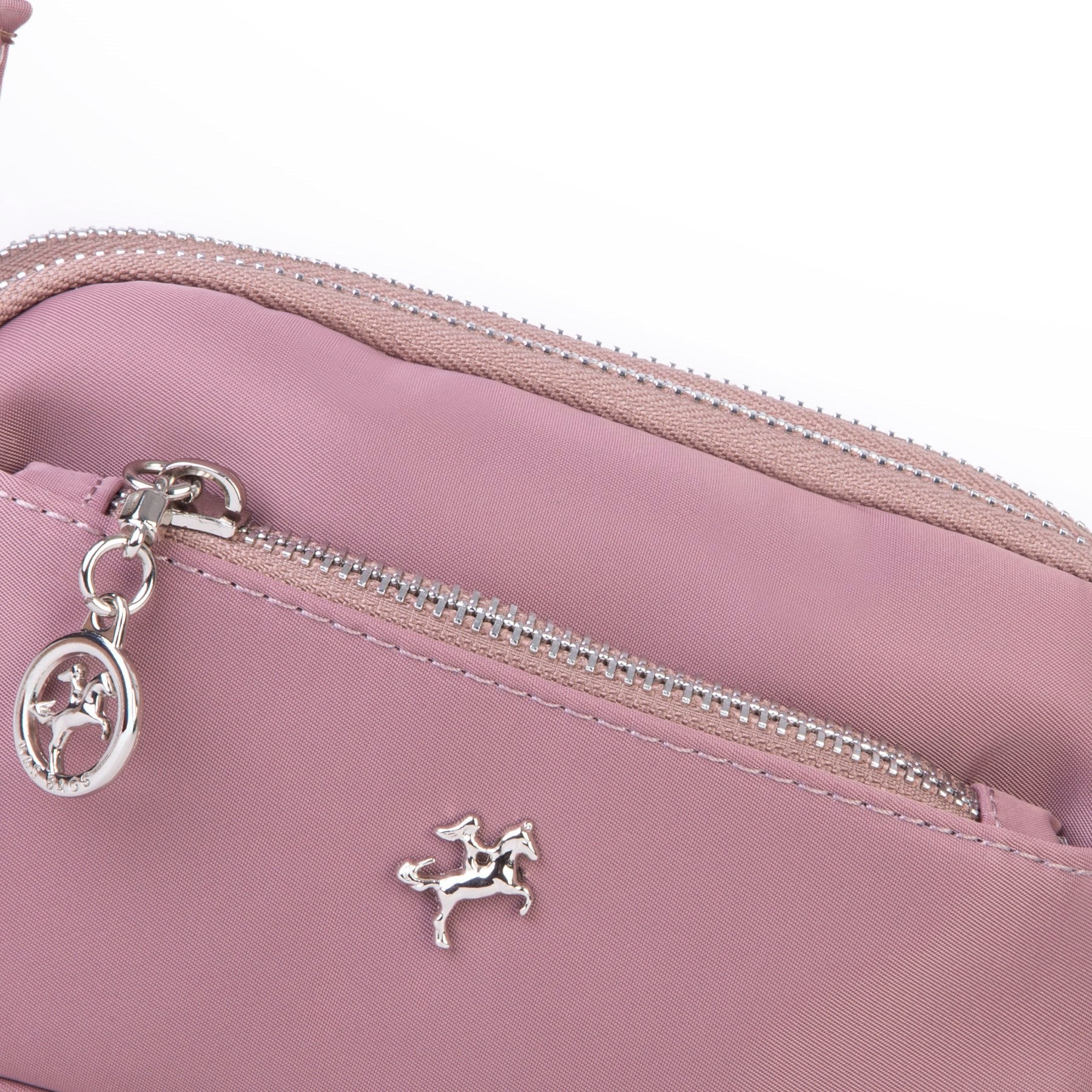 Nas Bag Kadın Mini Spor Şık Günlük Postacı Çapraz Çanta (en 18 cm , boy 10 cm ) Pudra