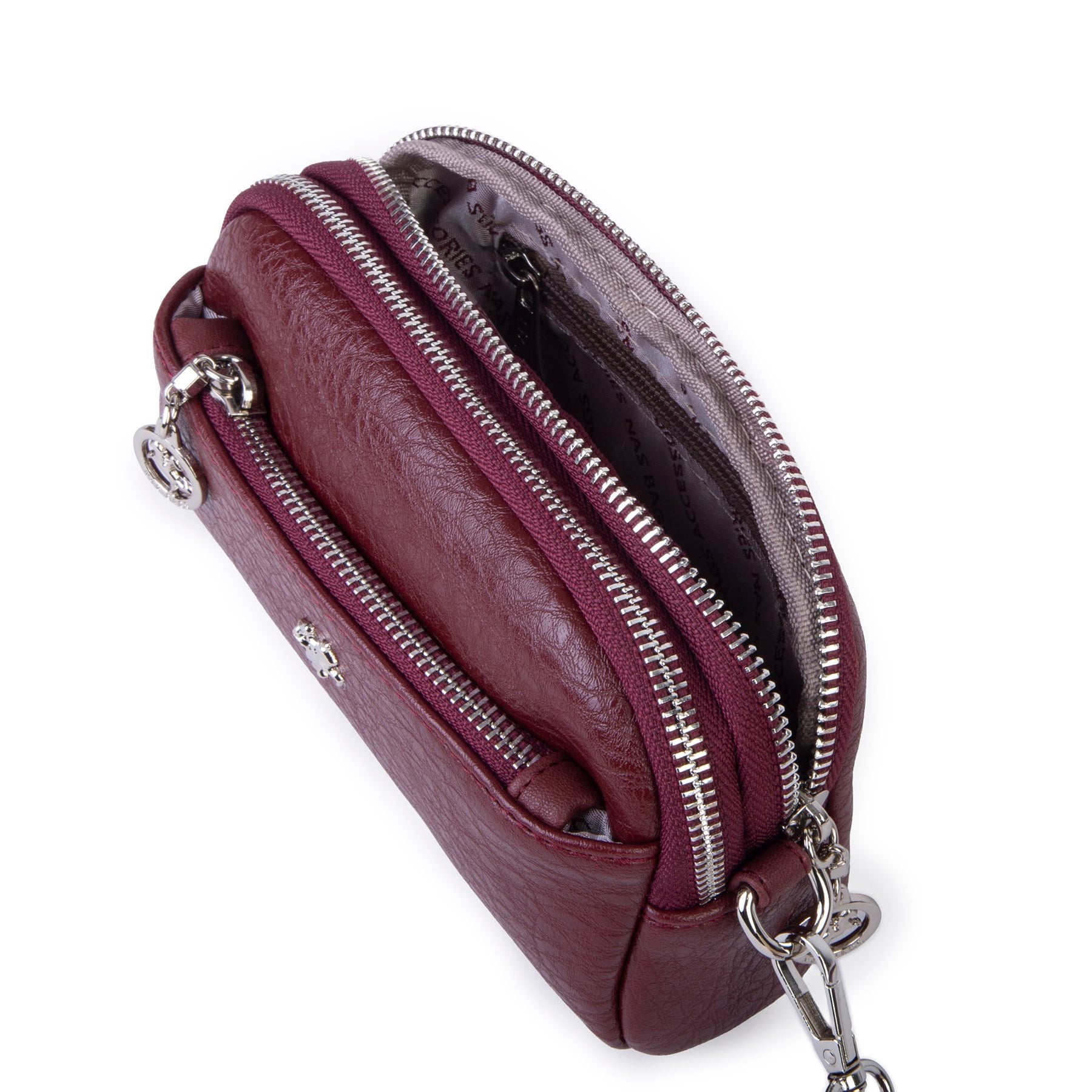 Nas Bag Kadın Mini Spor Şık Günlük Postacı Çapraz Çanta (en 18 cm , boy 10 cm ) Bordo Victoria