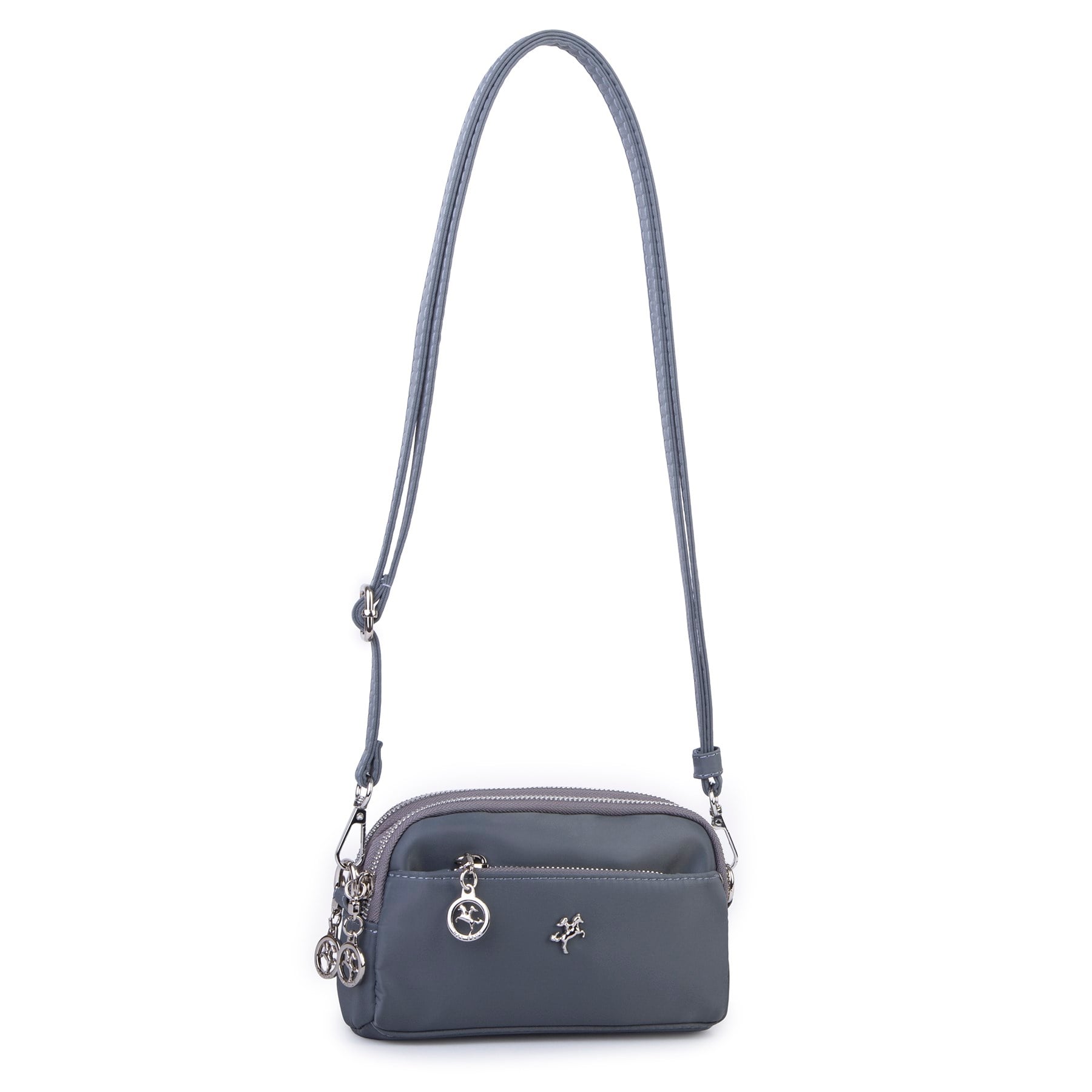 Nas Bag Kadın Mini Spor Şık Günlük Postacı Çapraz Çanta (en 18 cm , boy 10 cm ) Gri