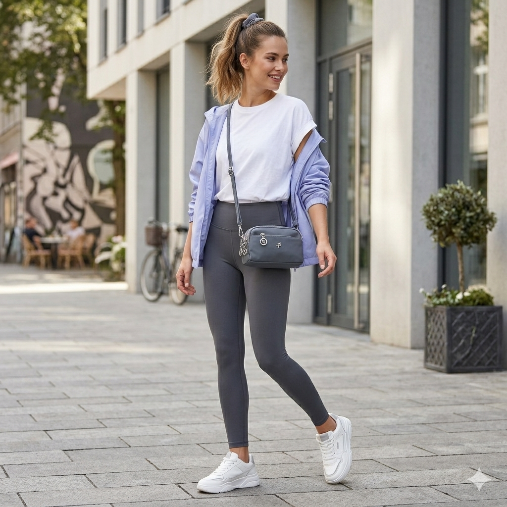 Nas Bag Kadın Mini Spor Şık Günlük Postacı Çapraz Çanta (en 18 cm , boy 10 cm ) Gri