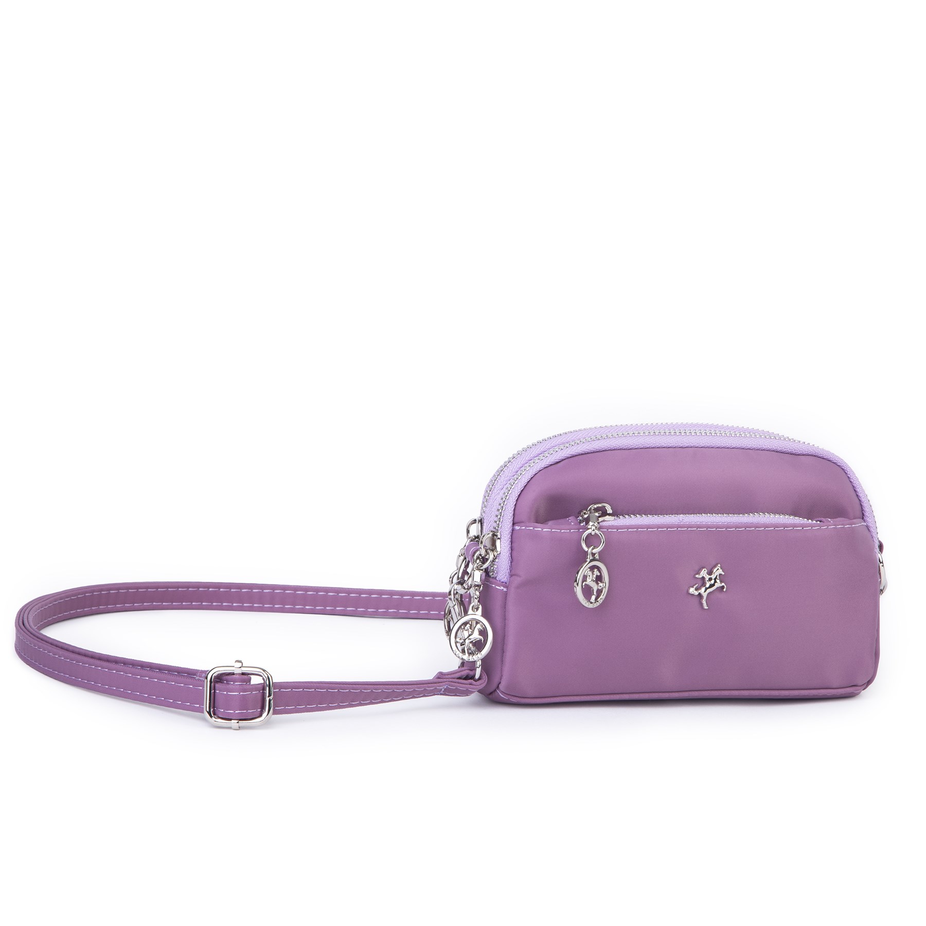 Nas Bag Kadın Mini Spor Şık Günlük Postacı Çapraz Çanta (en 18 cm , boy 10 cm ) Mor