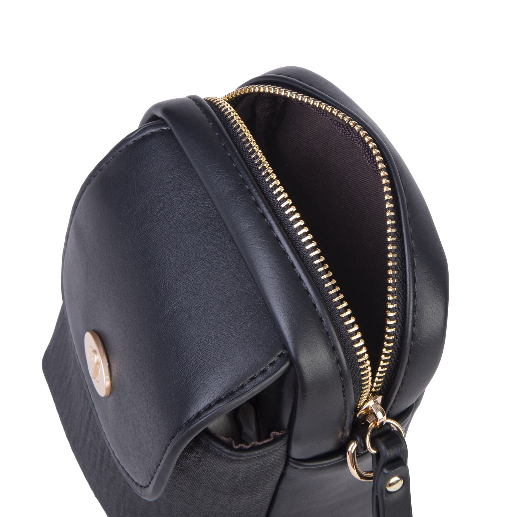Nas Bag Kadın Mini Telefonluk Çapraz Çanta (en 10 cm , boy 16 cm) Siyah