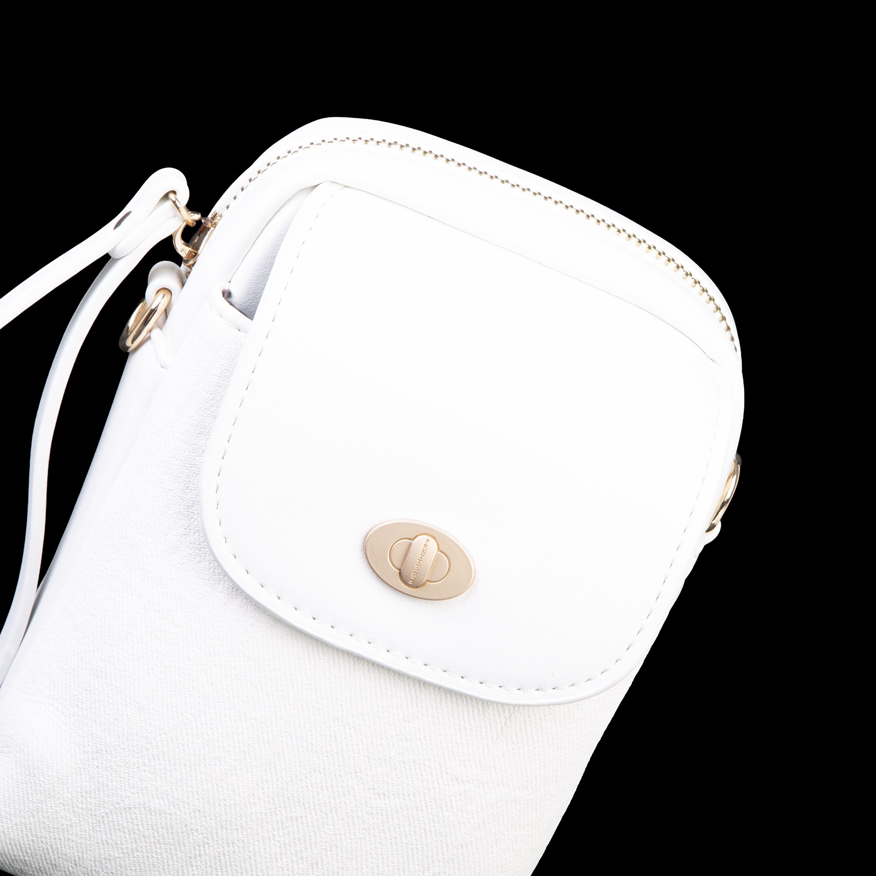 Nas Bag Kadın Mini Telefonluk Çapraz Çanta (en 10 cm , boy 16 cm) Beyaz