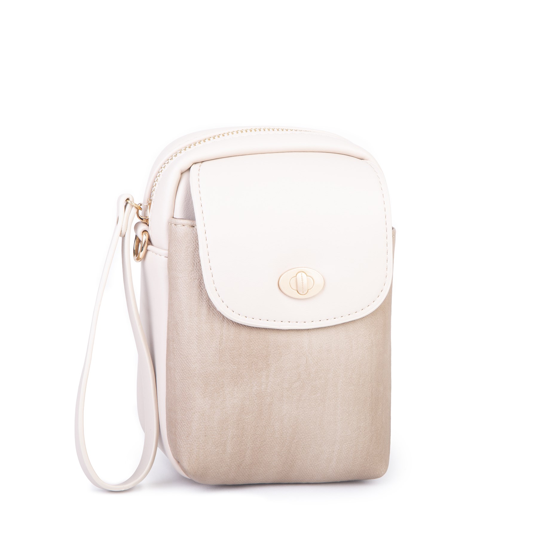 Nas Bag Kadın Mini Telefonluk Çapraz Çanta (en 10 cm , boy 16 cm) Kum