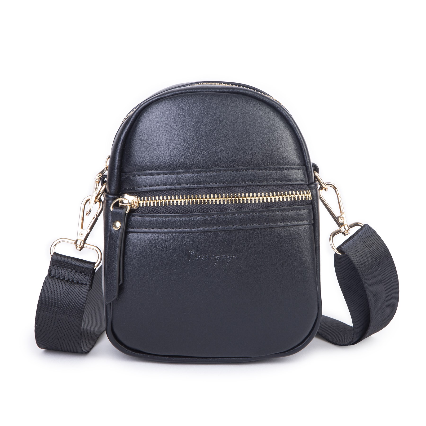 Nas Bag Kadın Mini Telefonluk Postacı Çantası (en : 14 cm ; boy: 18 cm ) Siyah