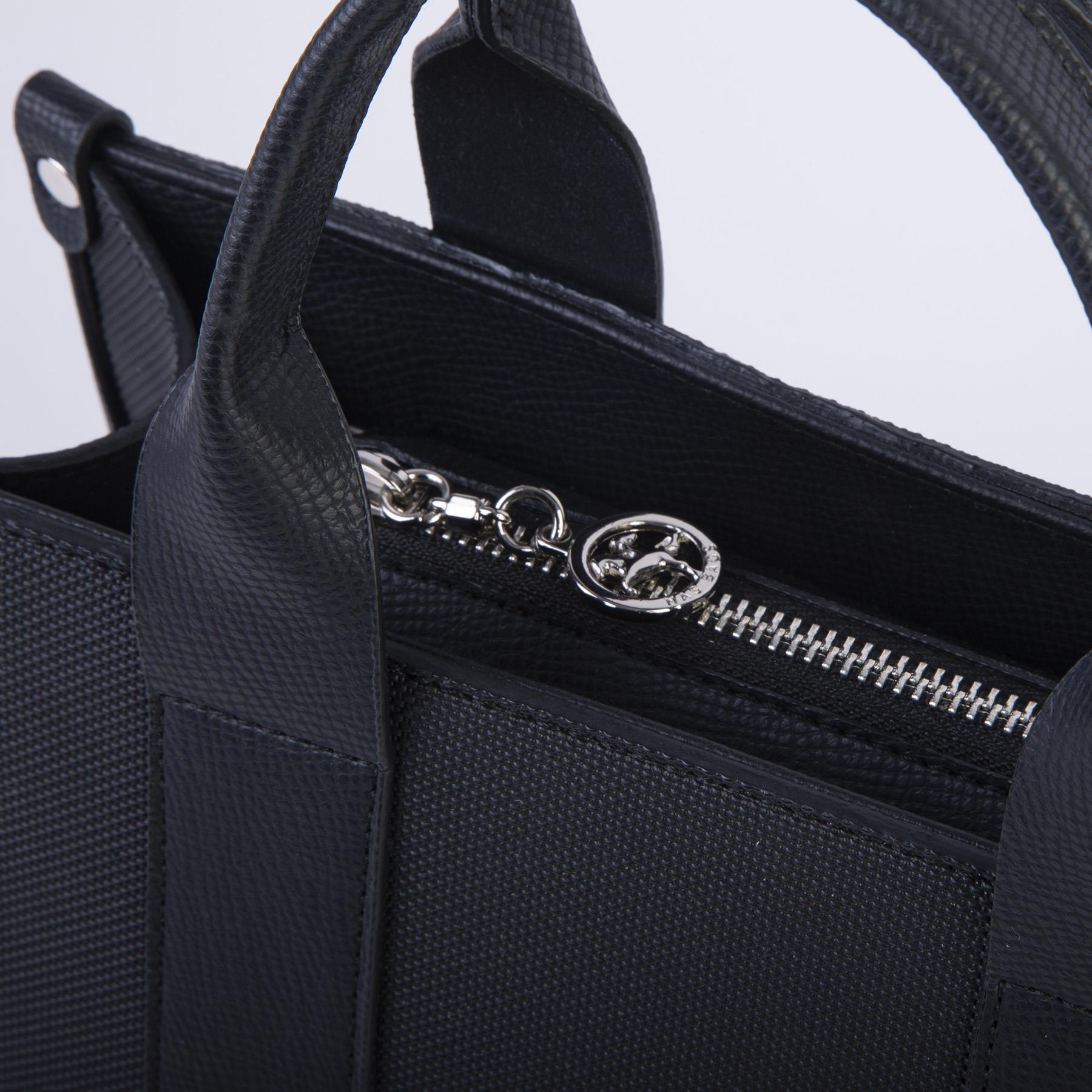 Nas Bag Kadın Mini Tote Suni Deri El ve Omuz Çantası Siyah Lacst