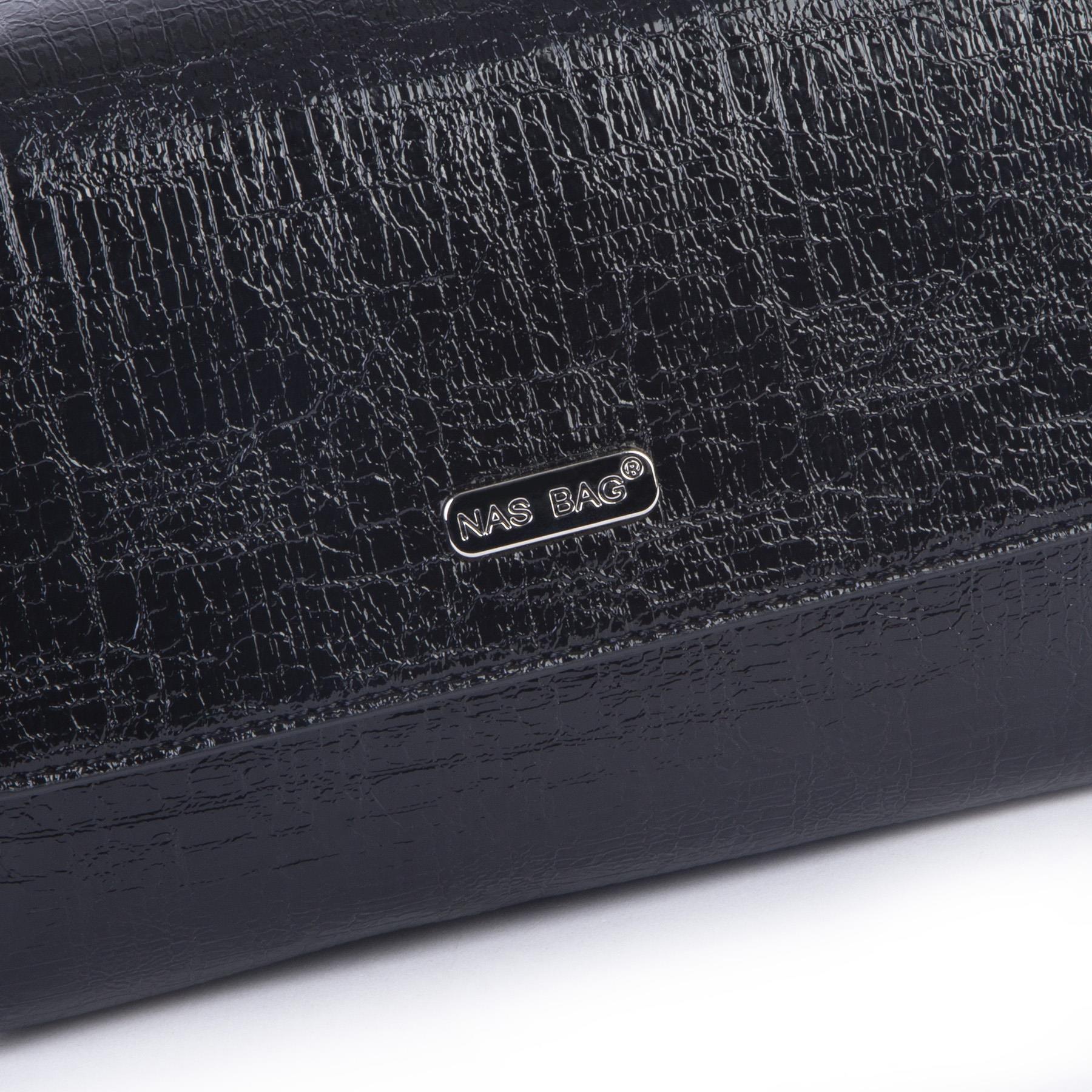 Nas Bag Kadın Mini Zincirli Omuz ve Çapraz  Çanta Siyah ( 19x10 cm )