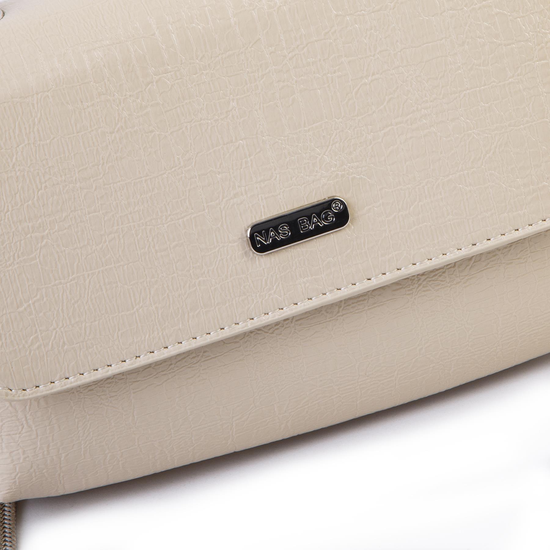 Nas Bag Kadın Mini Zincirli Omuz ve Çapraz  Çanta Kum ( 19x10 cm )