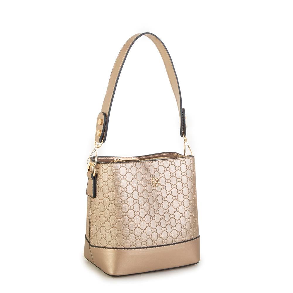 Nas Bag Kadın Mini Omuz ve Çapraz Çantası  Altın Prd(en;19 cm;boy;19 cm)