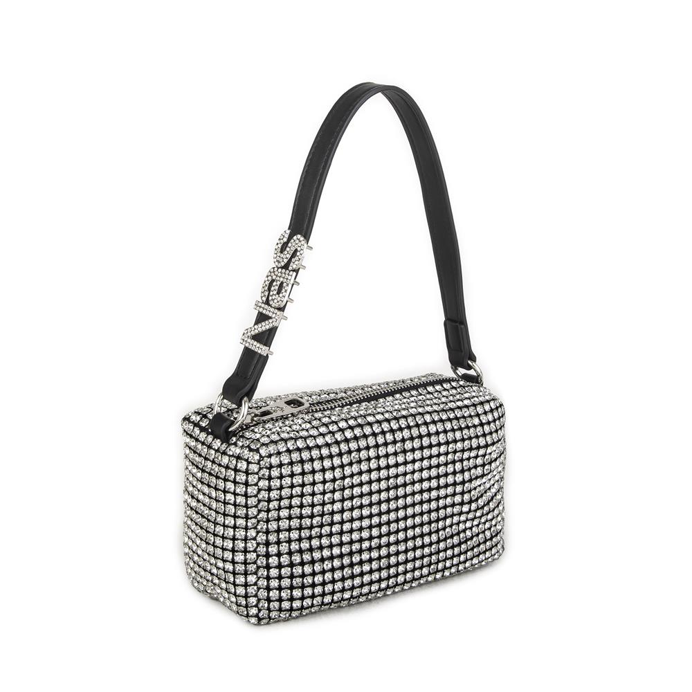 Nas Bag Kadın Çapraz  Çanta Black White Diamond SiyahTaşlı 