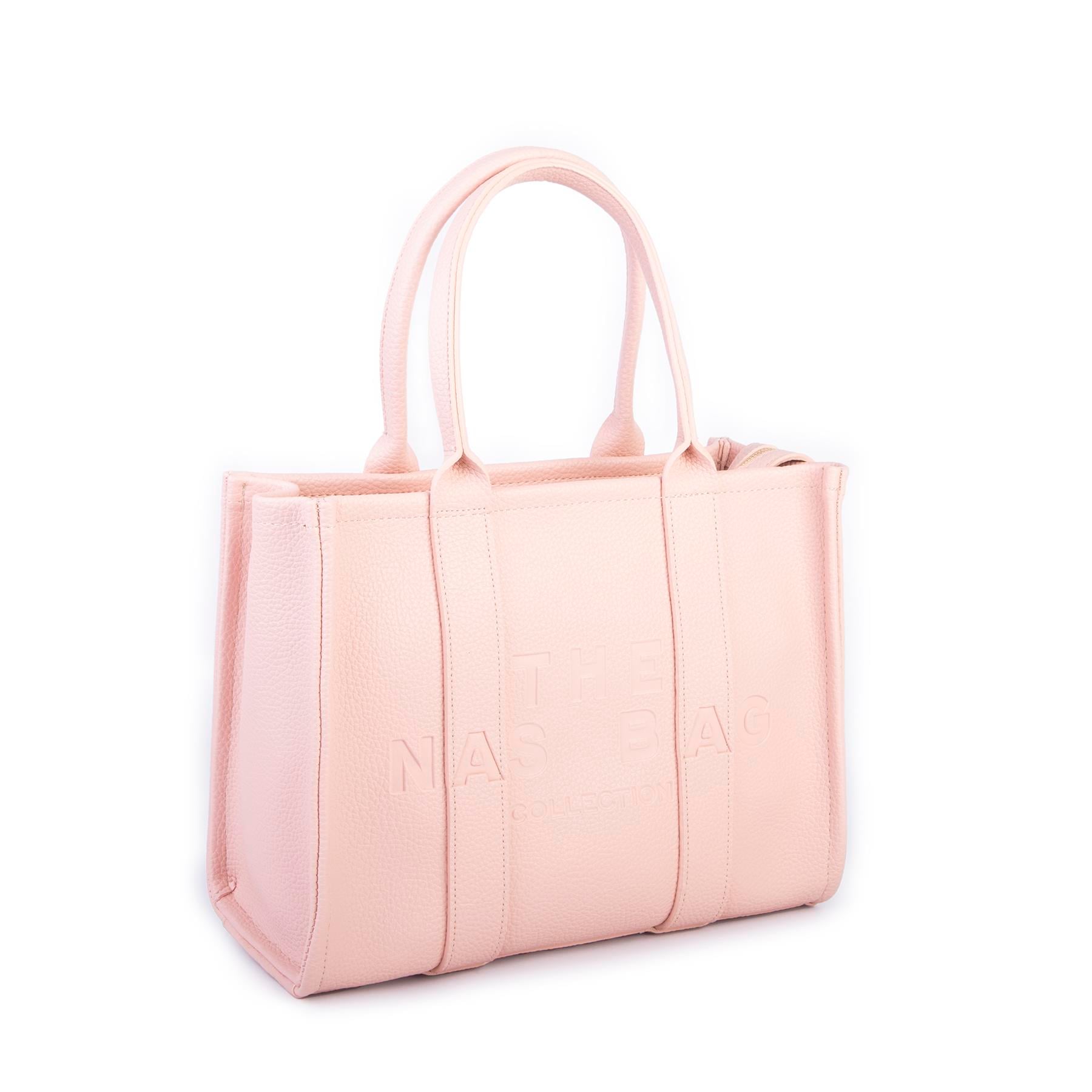 Nas Bag Tote Bag Büyük Boy  Kadın Omuz Çantası Pudra  Rolax