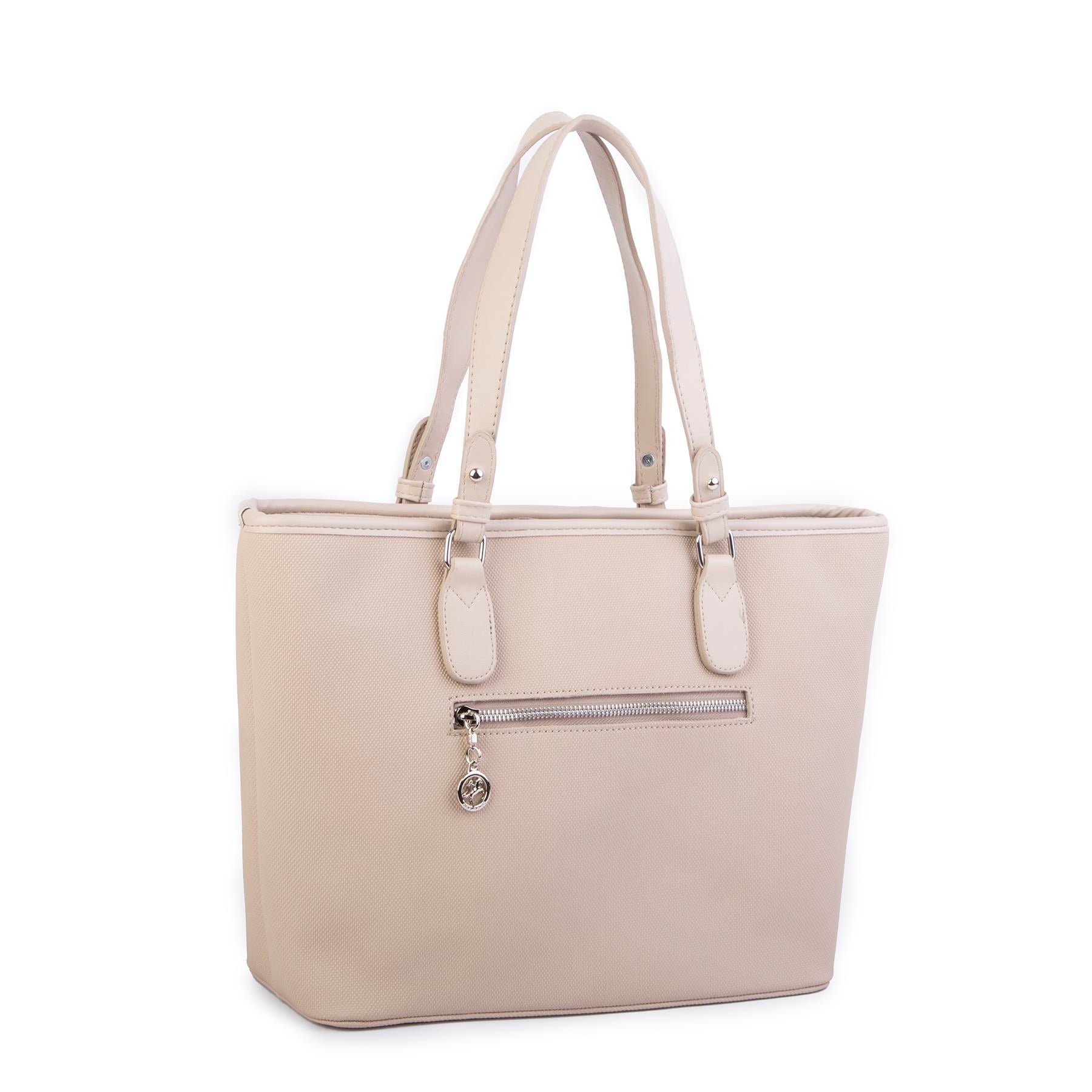Nas Bag Kadın Omuz Çantası Spor Şık Ayarlanabilir Omuz Askılı  Kum  Lacst (33x27x12 cm )