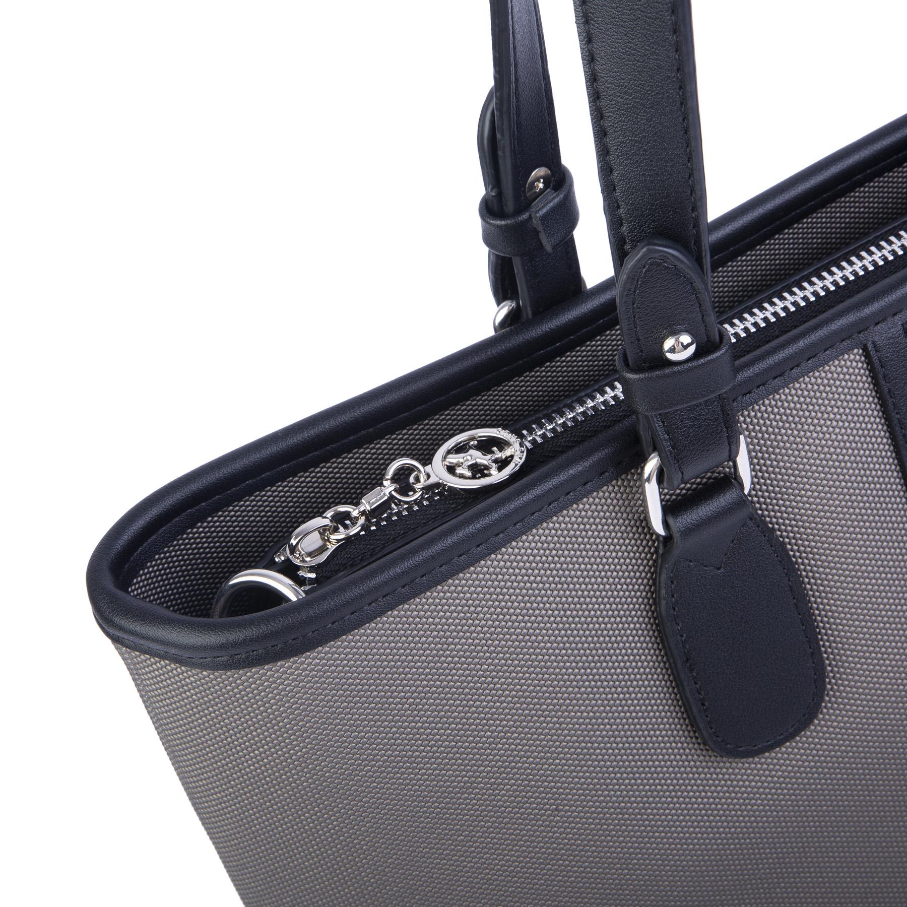 Nas Bag Kadın Omuz Çantası Spor Şık Ayarlanabilir Omuz Askılı  Gri Lacste  (33x27x12 cm )