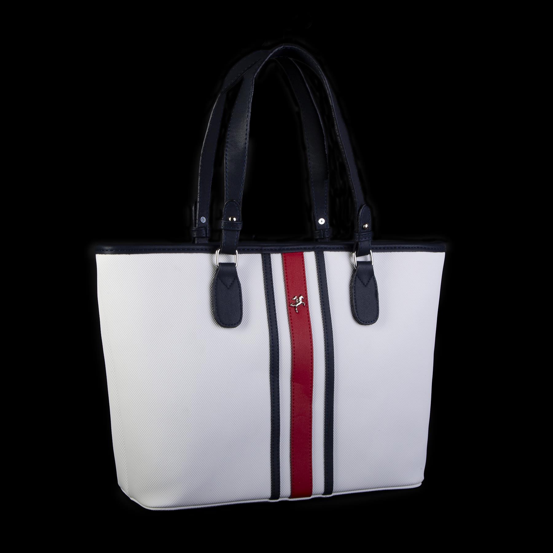 Nas Bag Kadın Omuz Çantası Spor Şık Ayarlanabilir Omuz Askılı   Beyaz Lacivert Kırmızı    Lacst (33x27x12 cm )