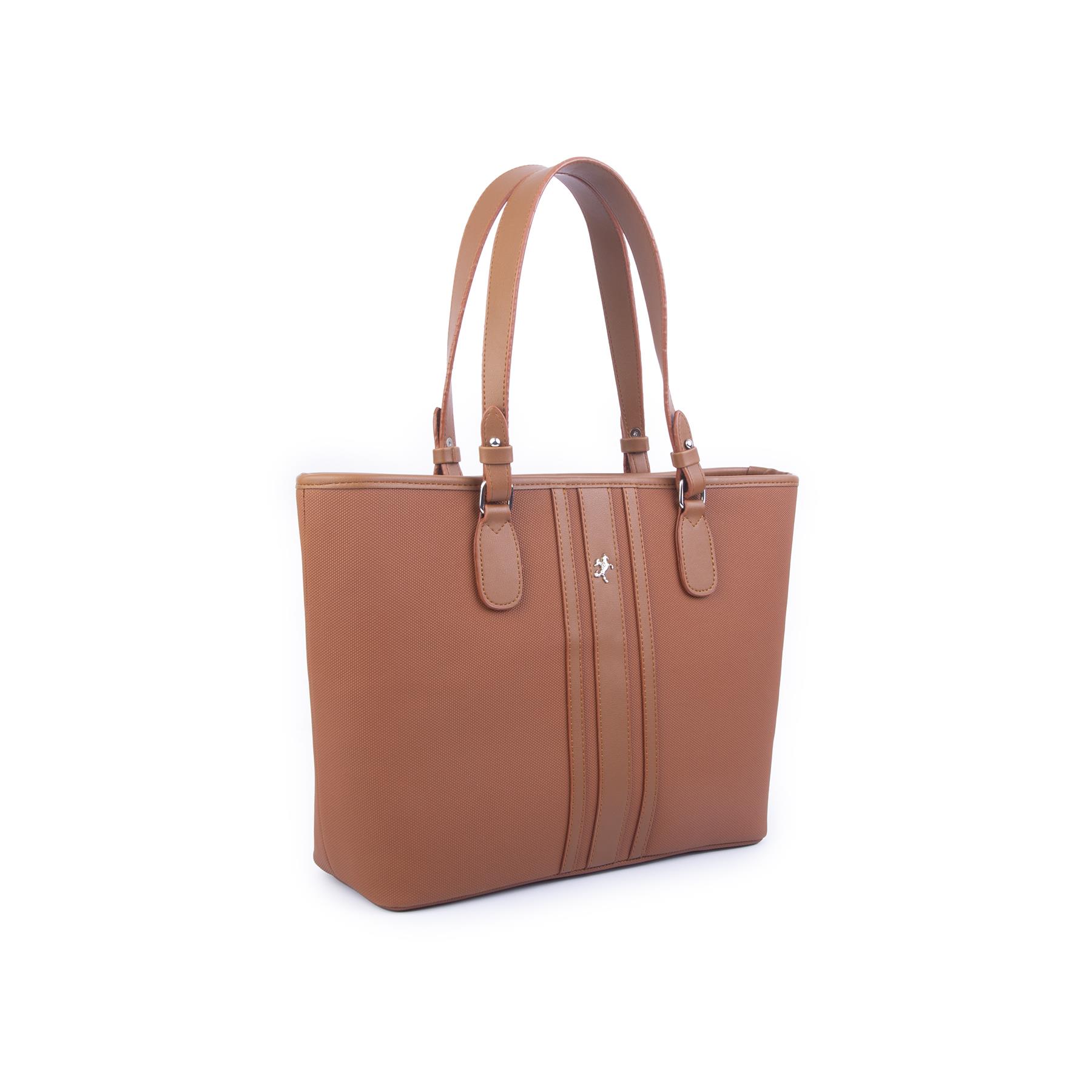 Nas Bag Kadın Omuz Çantası Spor Şık Ayarlanabilir Omuz Askılı Taba  Lacst (33x27x12 cm )
