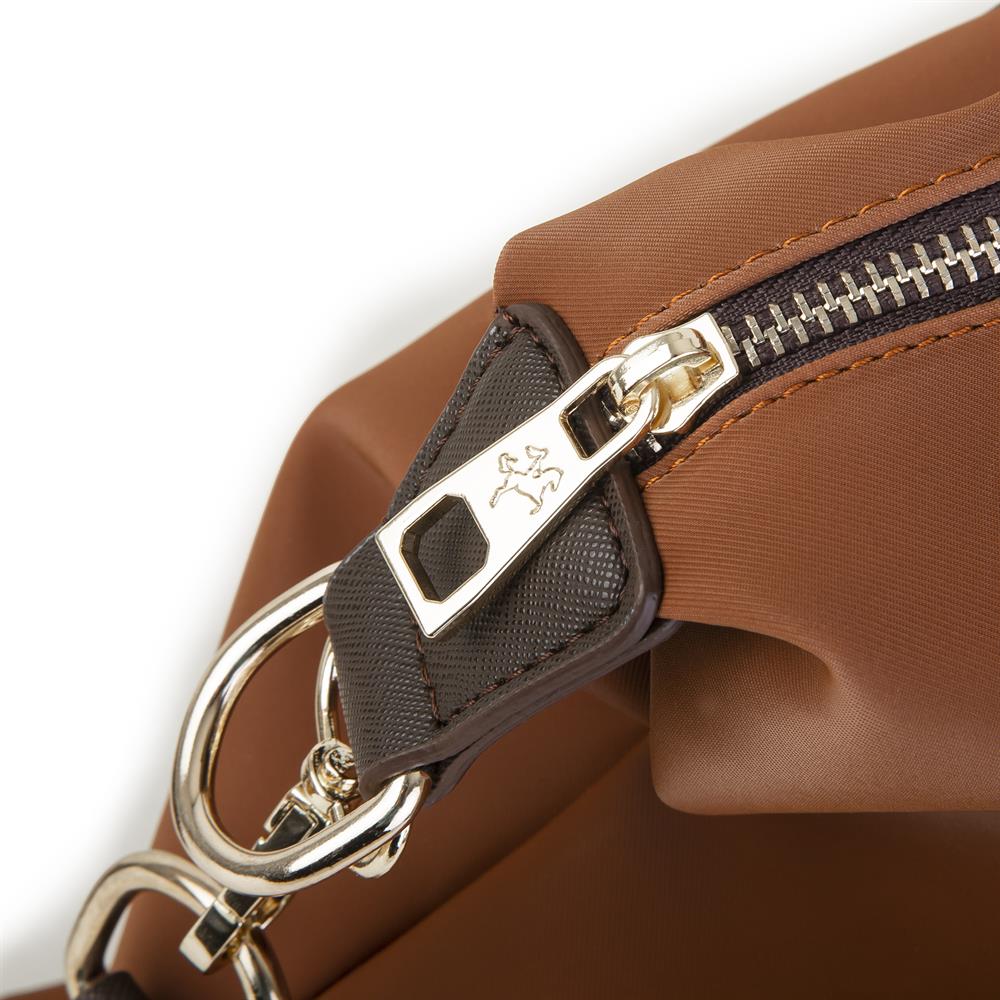 Nas Bag  Extra Büyük Boy Omuz Çantası Taba Kahve Buzzy (eni 44 cm , boyu 32 cm)