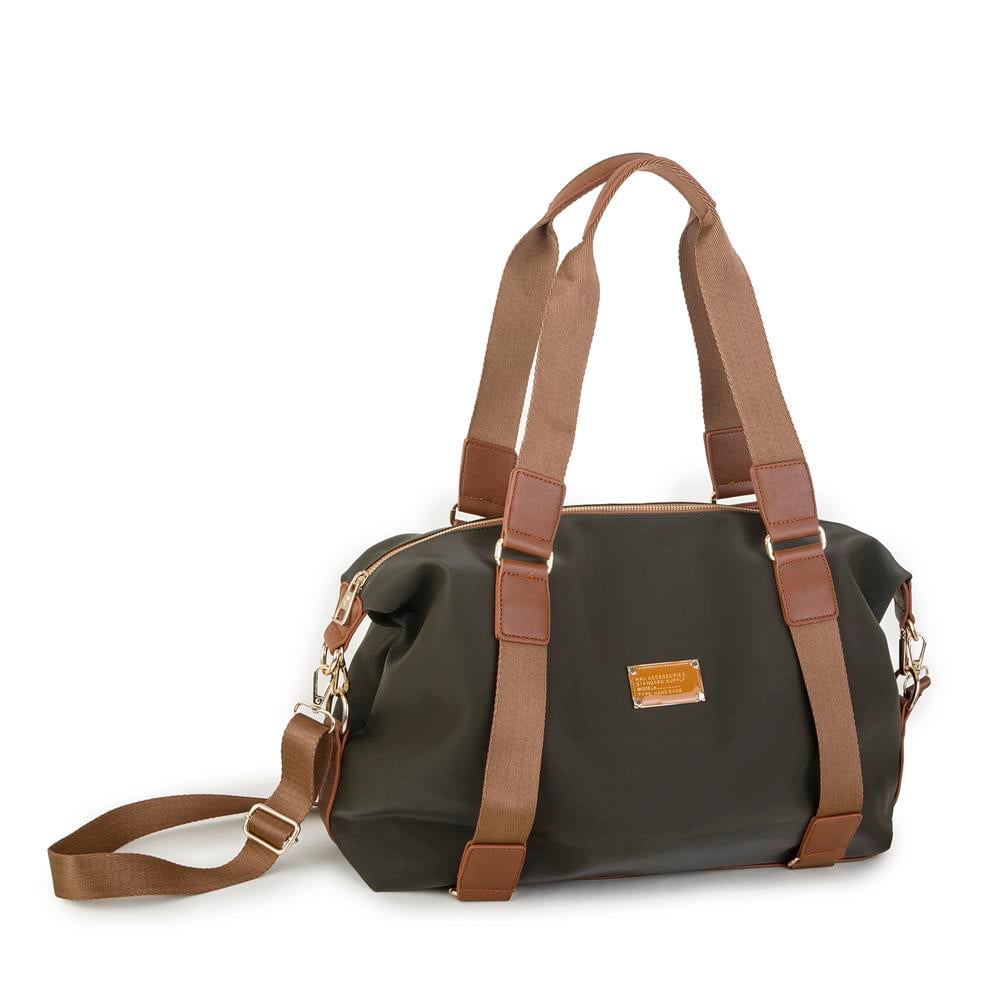 Nas Bag Extra  Büyük Boy Omuz Çantası Yeşil Taba Buzzy (eni 44 cm , boyu 32 cm)