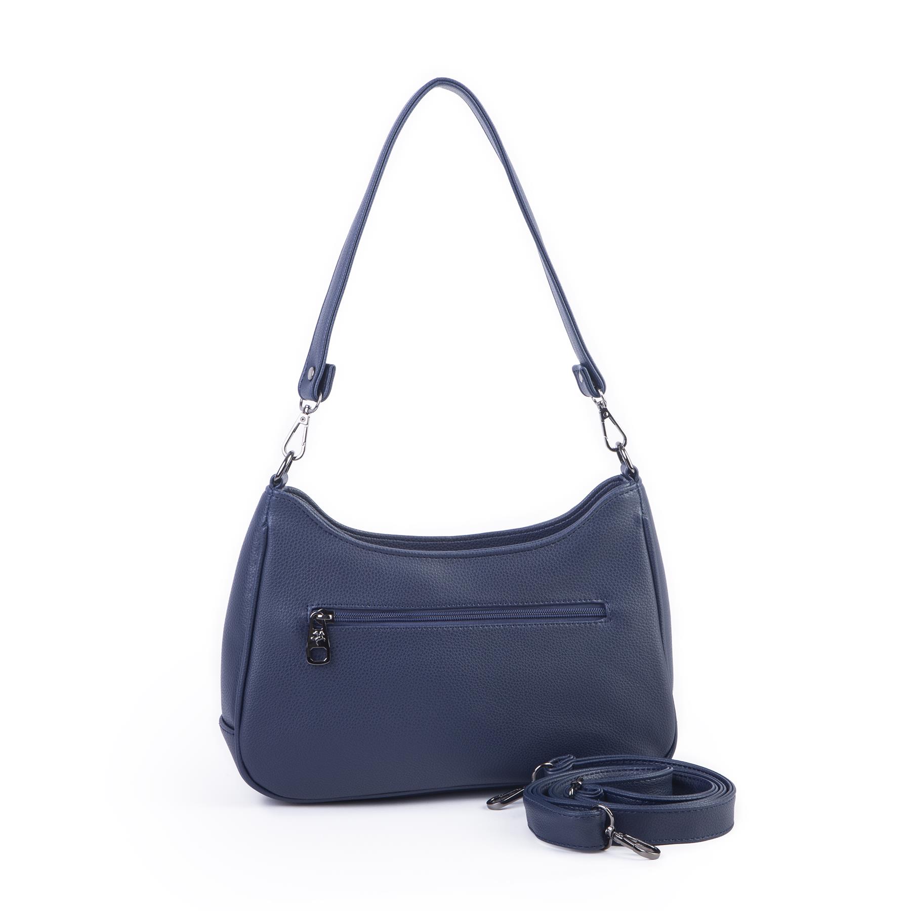 Nas Bag Kadın Omuz ve Çapraz Baget Çanta Lacivert Prestij ( 28x17  cm)