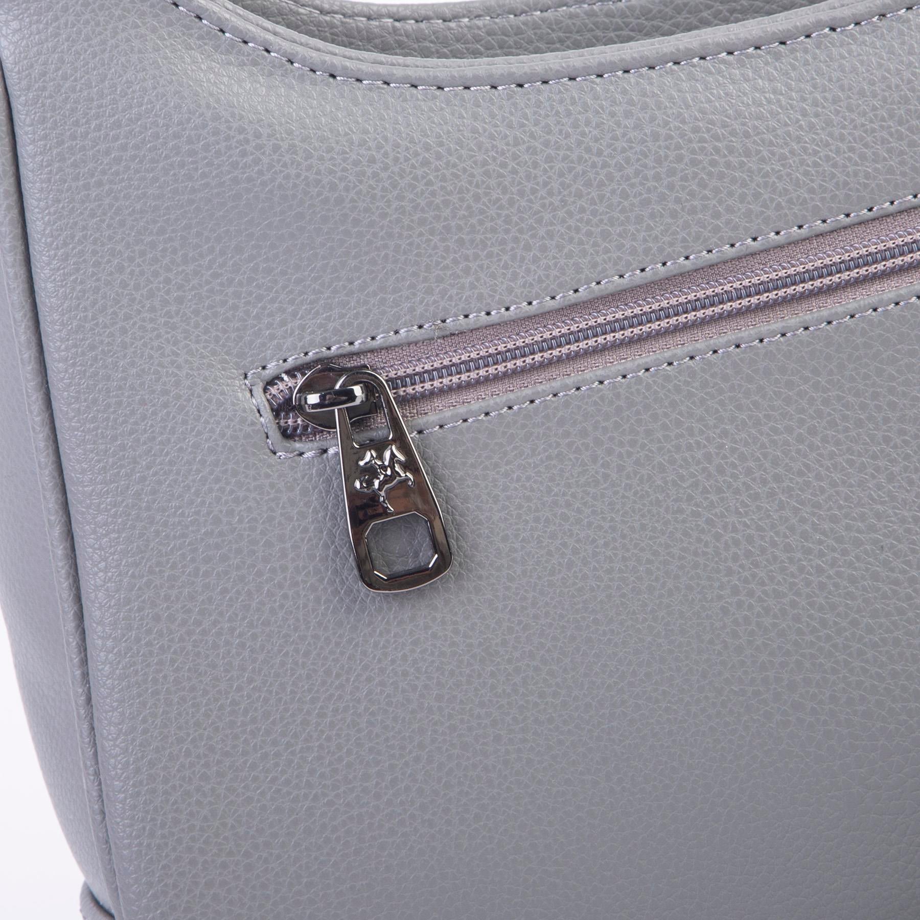 Nas Bag Kadın Omuz ve Çapraz Baget Çanta Gri Prestij ( 28x17  cm)