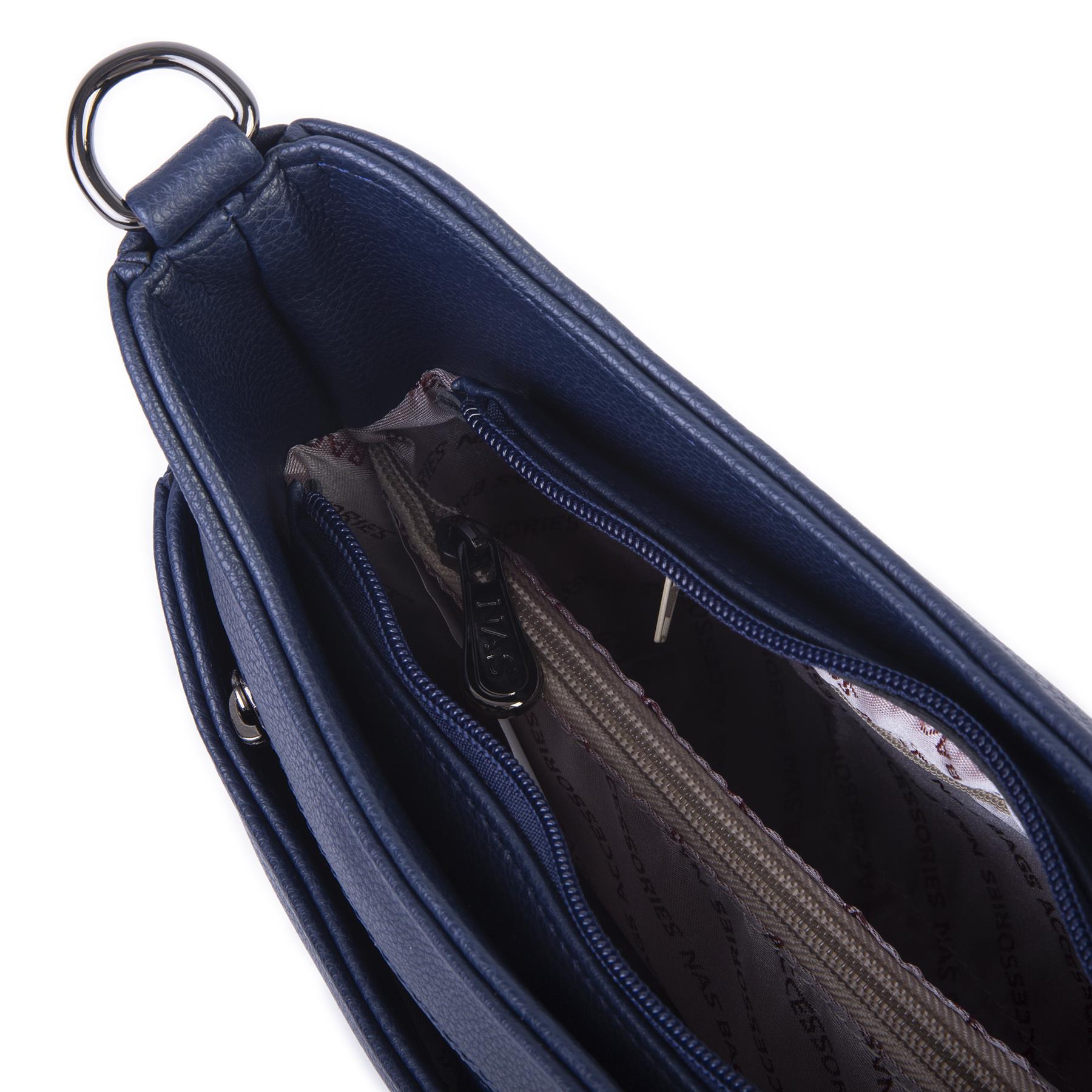 Nas Bag Kadın Omuz ve Çapraz Baget Çanta Lacivert Prestij ( 28x17  cm)