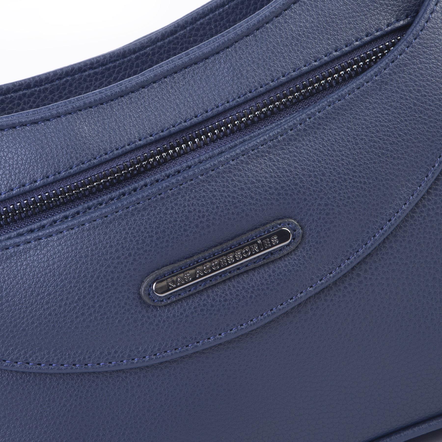 Nas Bag Kadın Omuz ve Çapraz Baget Çanta Lacivert Prestij ( 28x17  cm)