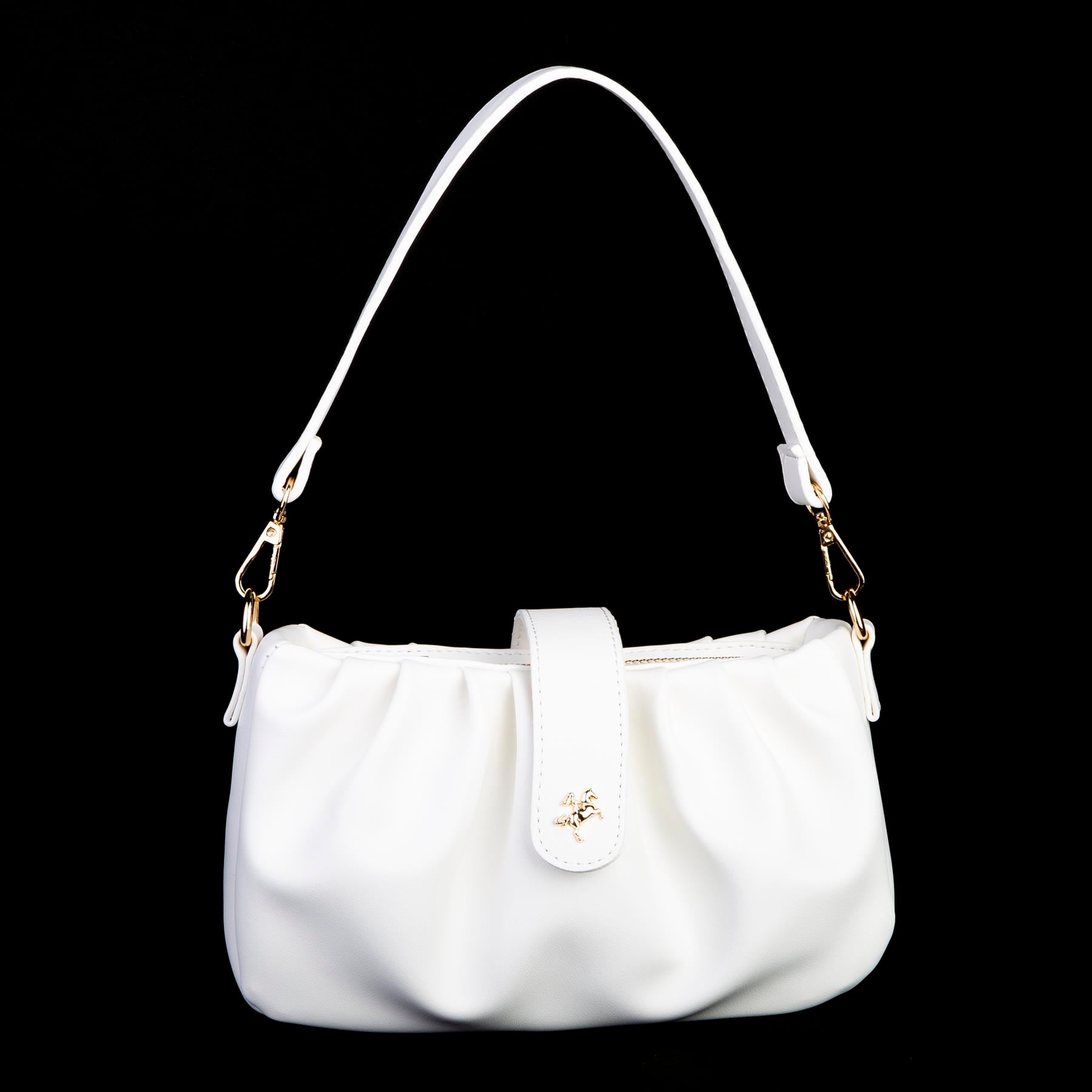 Nas Bag Kadın Omuz ve Çapraz Çanta Çift Askılı Beyaz Dona (24x18cm)