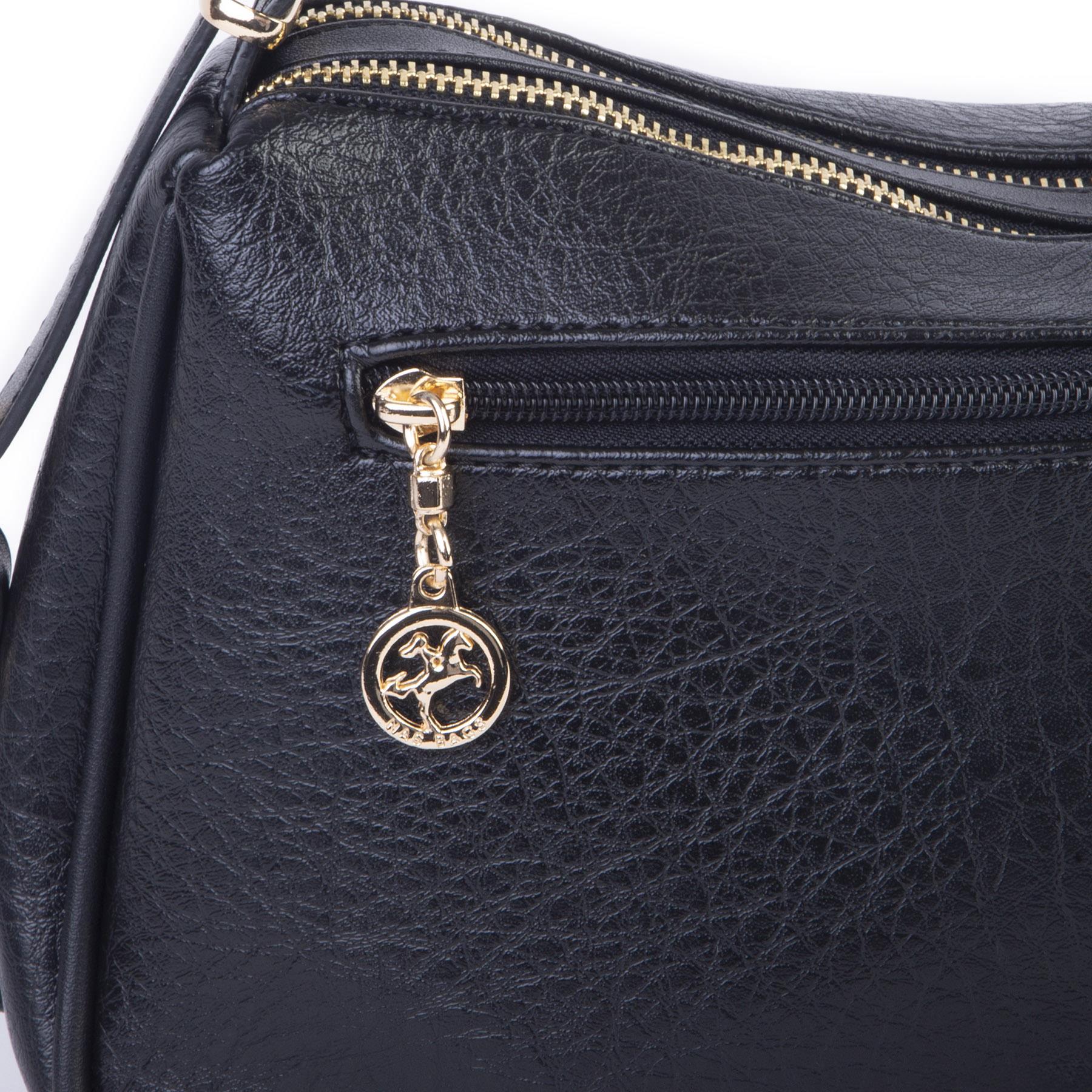 Nas Bag Kadın Omuz ve Çapraz Çanta Çok Gözlü Şık Tasarım (28x18 cm) Siyah Victoria