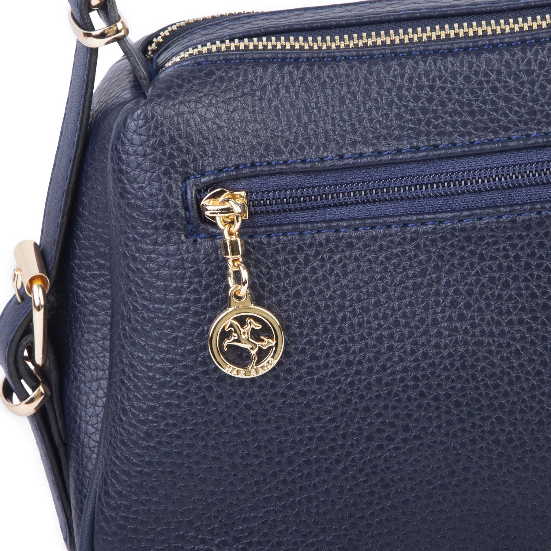 Nas Bag Kadın Omuz ve Çapraz Çanta Çok Gözlü Şık Tasarım (28x18 cm) Lacivert Lopez