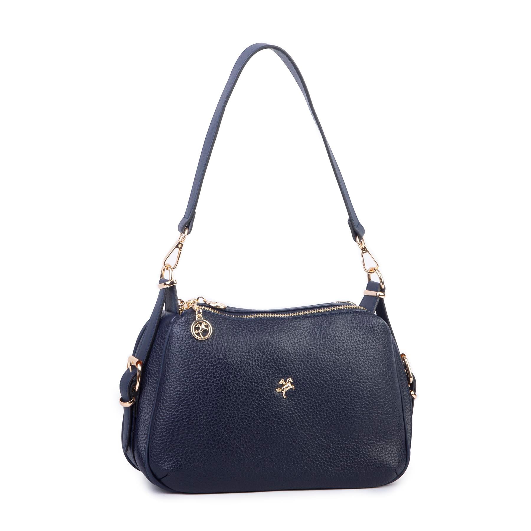 Nas Bag Kadın Omuz ve Çapraz Çanta Çok Gözlü Şık Tasarım (28x18 cm) Lacivert Lopez