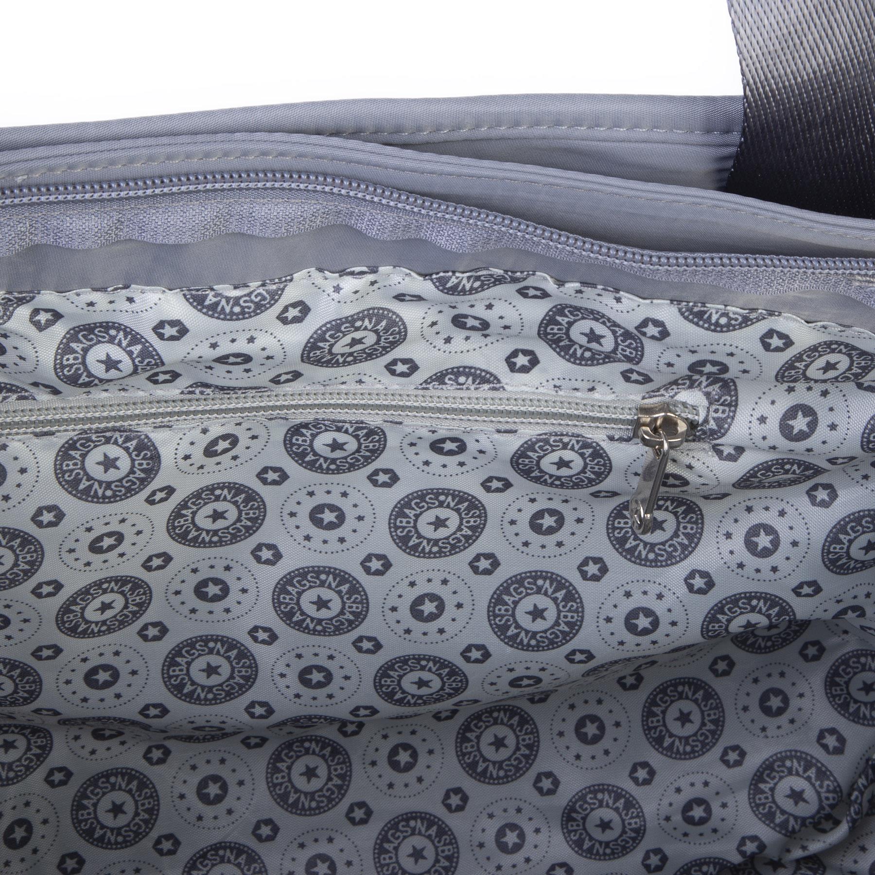 Nas Bag Kadın Omuz ve Çapraz Hafif Su İtici Kumaş Gri