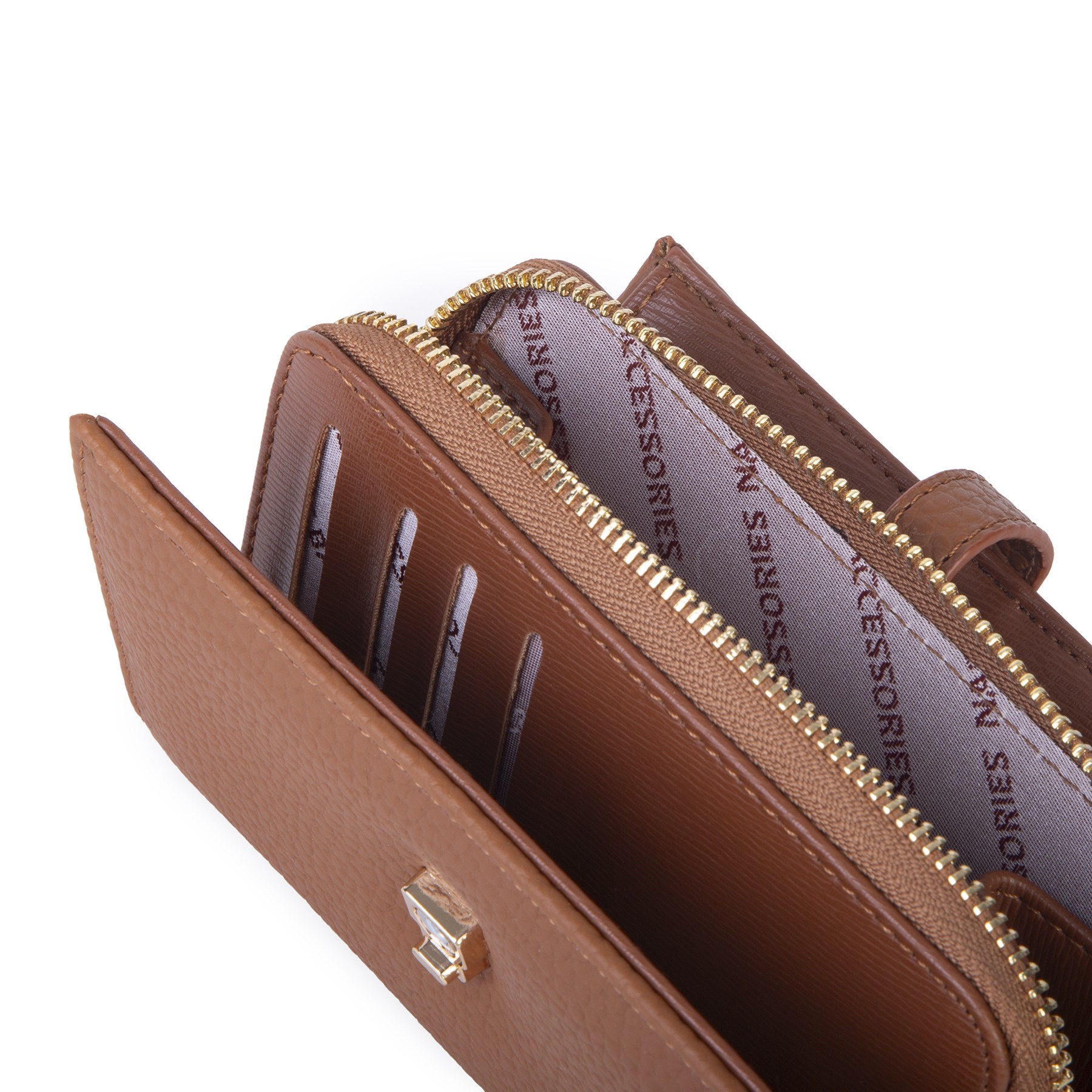 Nas Bag Kadın Orta Boy Kartlık Kağıt Para ve Bozuk Para Tasarımına Sahip Taba Lopez [16x9 cm]
