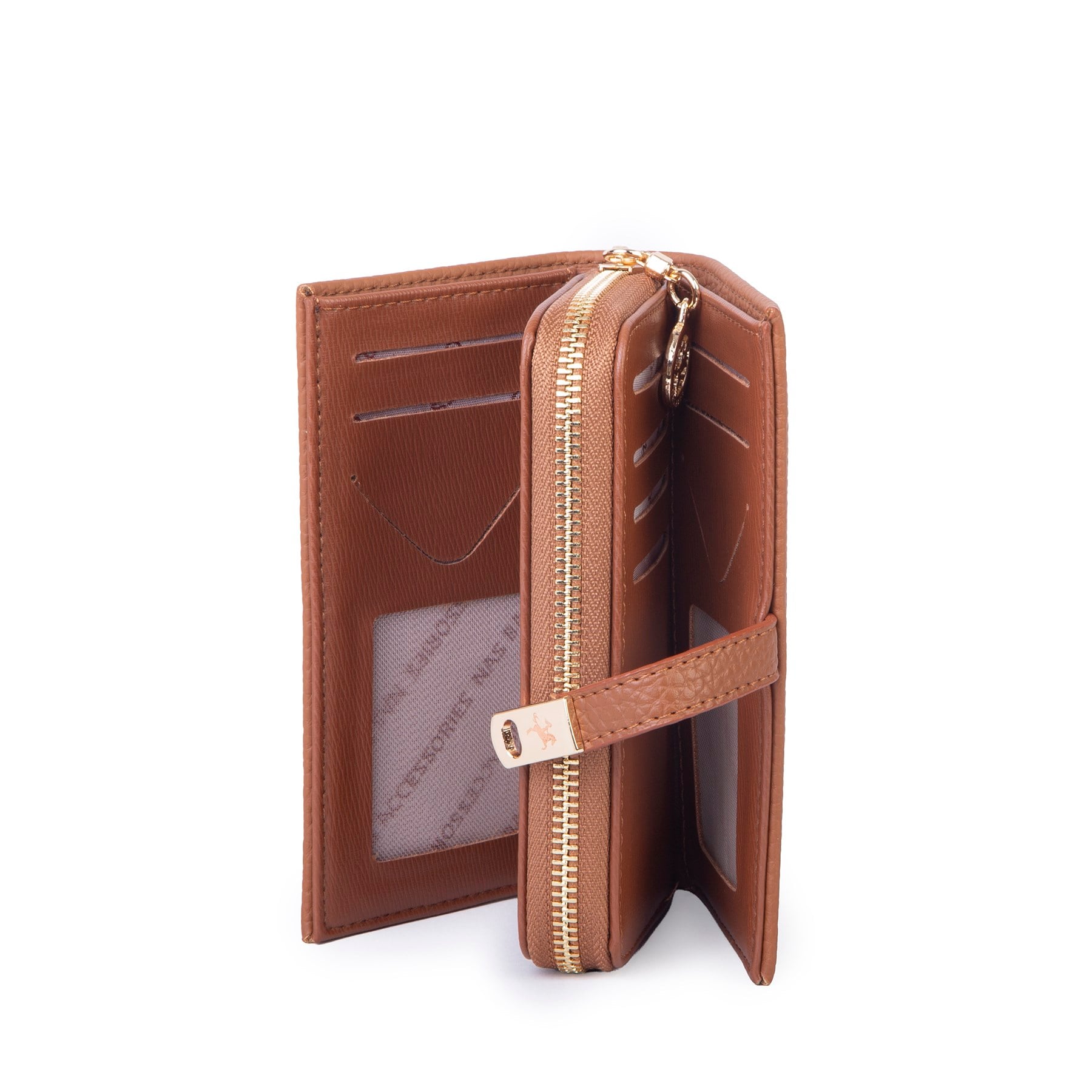 Nas Bag Kadın Orta Boy Kartlık Kağıt Para ve Bozuk Para Tasarımına Sahip Taba Lopez [16x9 cm]