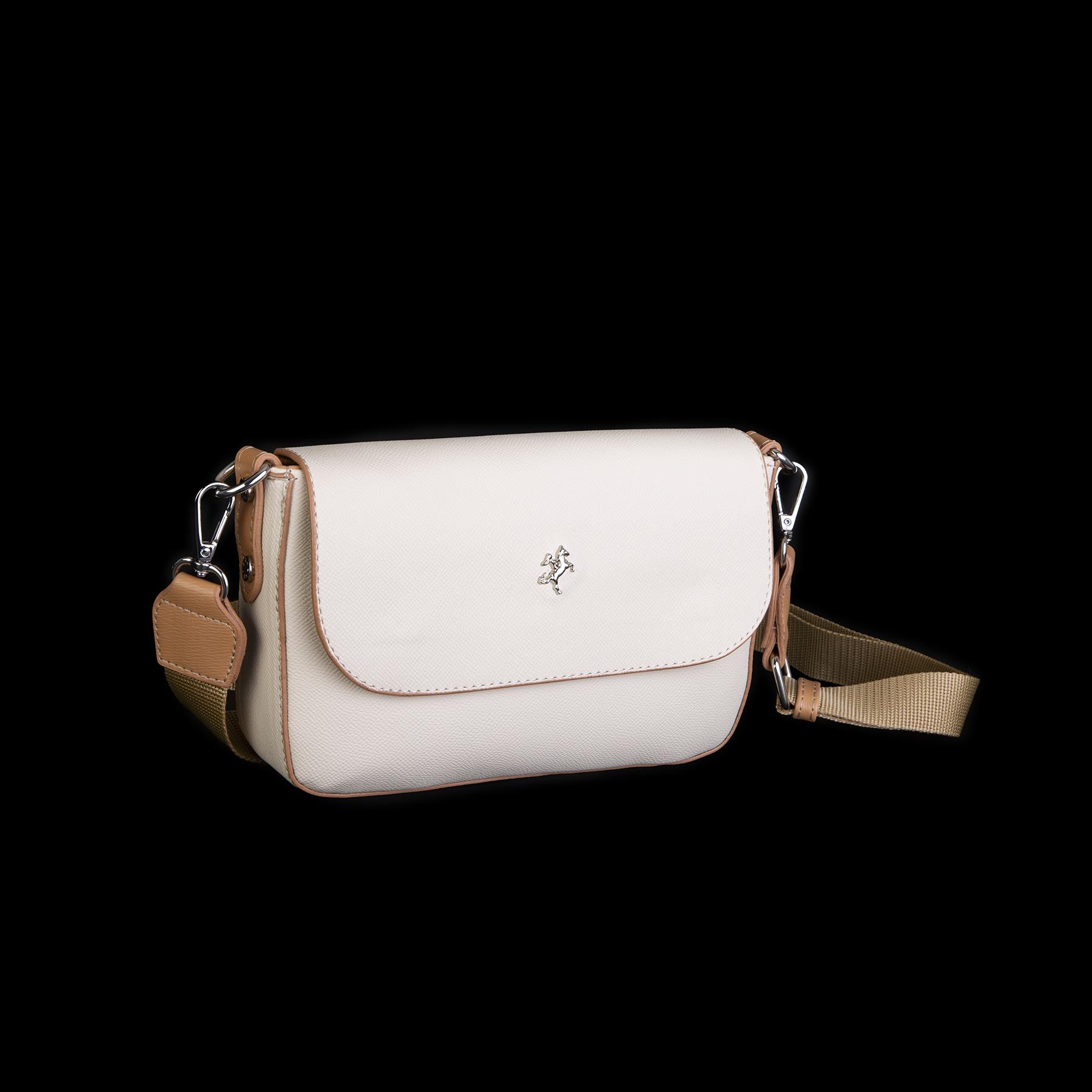 Nas Bag Kadın Postacı Çantası Çift Askılı Krem Camel  Açelya  (22x16x5 cm)