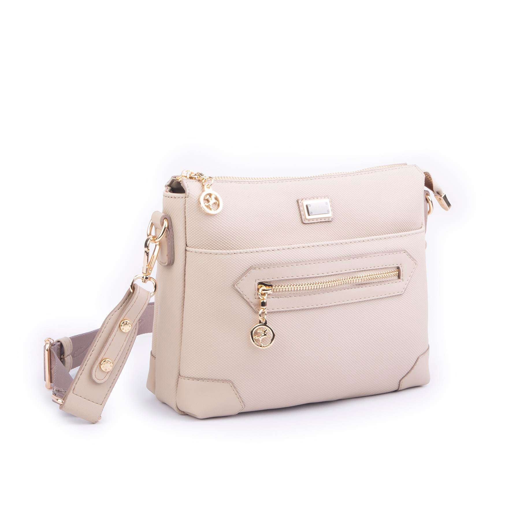 Nas Bag Kadın Postacı Çapraz Çanta Kum Lacst (en 25 cm ; boy 22 cm )