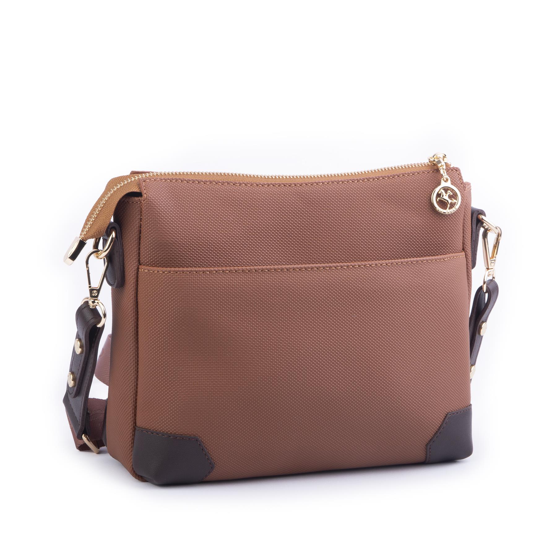 Nas Bag Kadın Postacı Çapraz Çanta Taba Kahve Lacst (en 25 cm ;boy 22 cm )